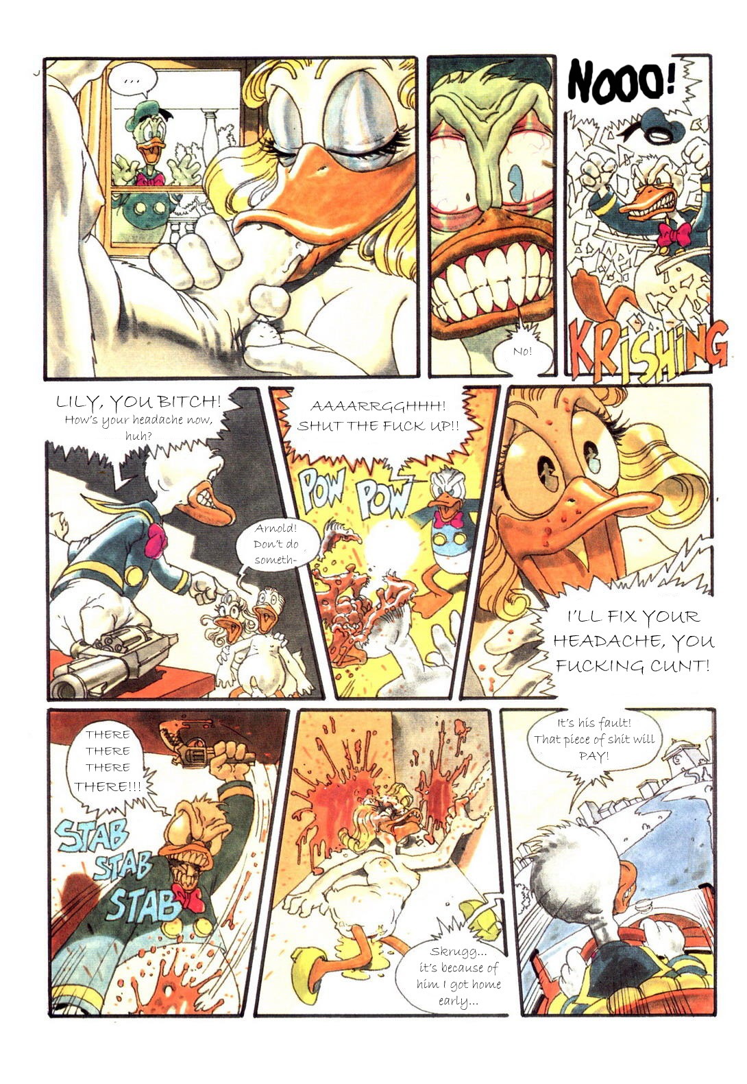 action_scene anatid angry anseriform anthro avian balls beak beak_fetish beak_play beak_sex beakjob being_watched bird blood blue_eyes bodily_fluids breasts car caught_in_the_act cheating_wife clothing comic daisy_duck death death_piss dialogue disney donald_duck driving duck dying e621 english_text erection eyes_closed fellatio female genital_fluids genitals gladstone_gander gore group gun handgun hi_res infidelity insane inside inside_car inside_vehicle killing looking_at_another male male/female nipples non-mammal_breasts non-mammal_nipples nude oral oral_penetration parody penetration penile penis profanity ranged_weapon revolver sex shot_in_head teeth text unknown_artist urine vehicle weapon