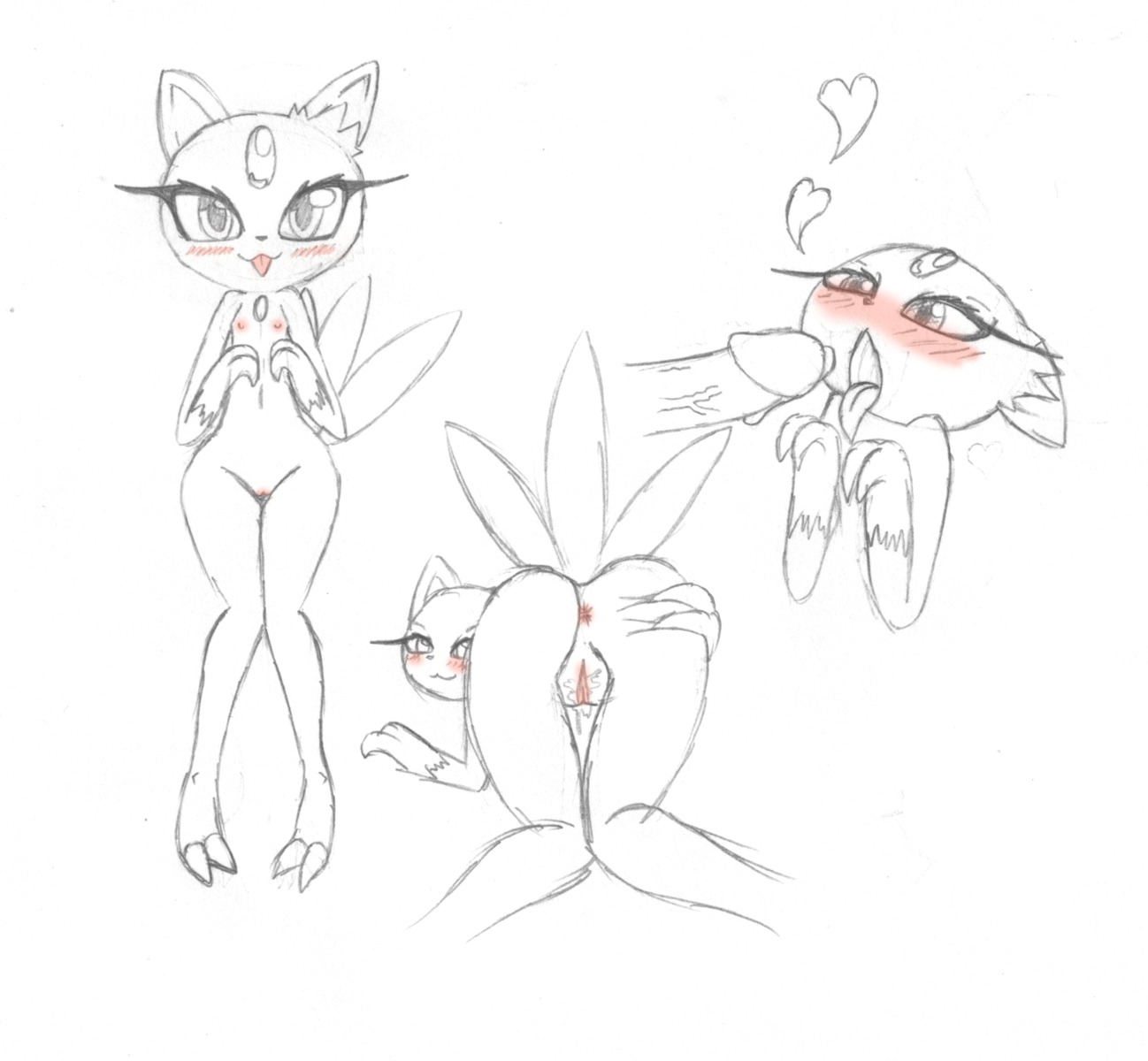 anthro anthrofied anus bit-small blue_eyes blush bodily_fluids breasts butt cum disembodied_penis duo e621 erection eyelashes female generation_2_pokemon genital_fluids genitals gloves_(marking) heart_symbol hi_res humanoid_genitalia humanoid_penis looking_at_viewer looking_back male male/female markings multiple_images nintendo nipples open_mouth penis pokemon pokemon_(species) pokemorph presenting presenting_hindquarters simple_background sketch small_breasts sneasel solo_focus spread_butt spreading tongue tongue_out vaginal_fluids vulva white_background