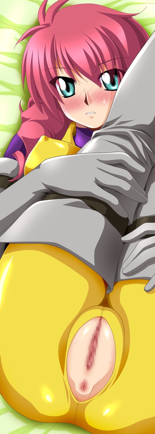 anus bed blush censored feldt_grace female gundam gundam_00 high_resolution long_image lying nena_trinity nipples pussy rule34 tall_image