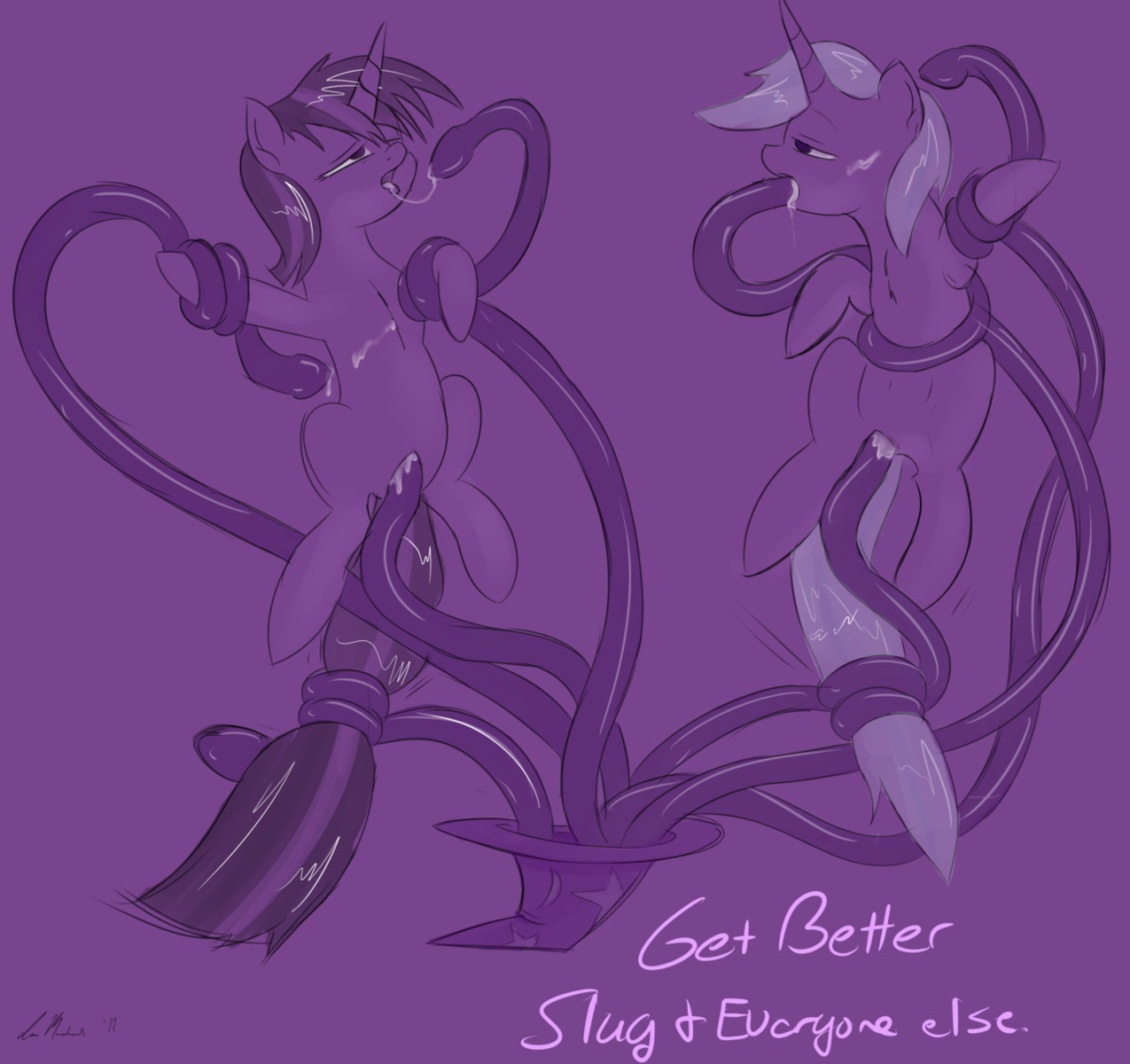 equid equine female feral friendship_is_magic horse mammal monochrome my_little_pony pony rule34 smooth_skin tagme tentacle trixie_(mlp) trixie_lulamoon twilight_sparkle_(mlp) unicorn