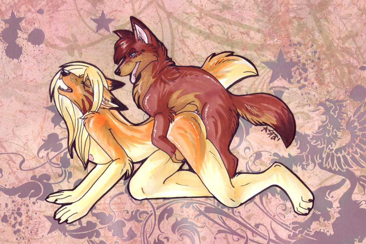 2012 all_fours anthro anthro_on_feral anthro_penetrated arm_tuft bestiality blonde_hair breasts canid canine celestialwolfen doggystyle duo e621 elbow_tuft eyes_closed female female_on_feral female_penetrated feral feral_penetrating feral_penetrating_anthro from_behind_position fur genitals hair interspecies long_hair looking_pleasured male male/female male_on_anthro male_penetrating male_penetrating_female mammal medium_breasts mounting nipples nude nude_anthro nude_female open_mouth penetration penis pink_nipples red_body red_fur sex side_view signature tail tongue tongue_out tuft