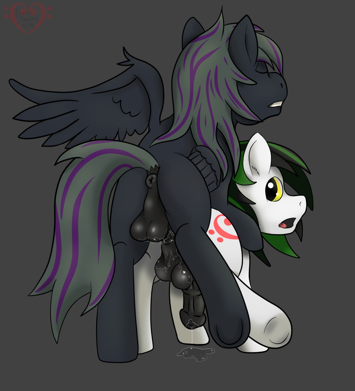 absurd_res anal anus backsack balls bodily_fluids butt duo e621 equid equine erection fan_character feathered_wings feathers genital_fluids genitals hasbro hi_res male male/male male_penetrated male_penetrating male_penetrating_male mammal my_little_pony mythological_creature mythological_equine mythology pegasus penetration penis precum rome_silvanus sex trancesequence wings