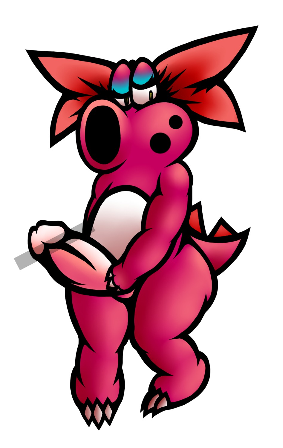 birdo futanari intersex kouryou_kouya mario_(series) nintendo rule34 tagme white_background