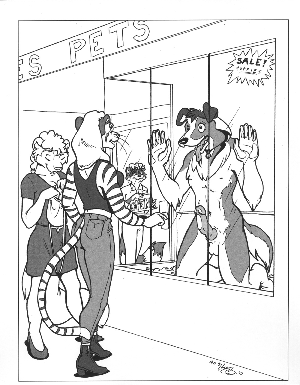 2003 anthro associated_student_bodies border_collie bude canine chris_mckinley dog erection female fur furry male penis rule34 secret_fantasies steven_paris store tongue