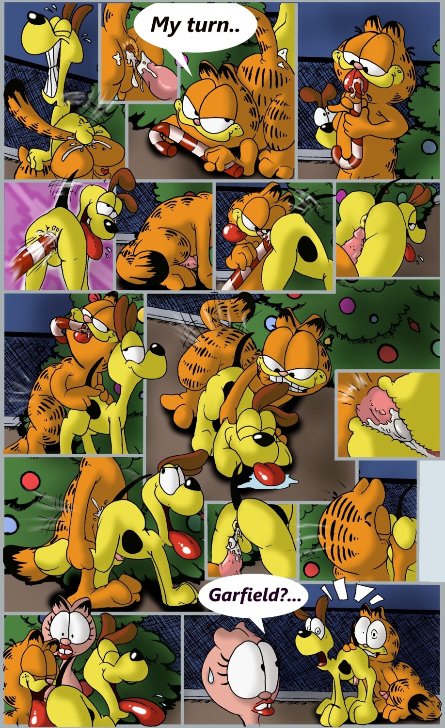 absurd_res anal anal_penetration anthro anthro_on_feral anthro_rimming_feral arlene_(garfield) ass_to_mouth bestiality bodily_fluids butt candy candy_cane canid canine canis christmas comic cum cum_inside cum_on_butt dessert dialogue dildo domestic_cat domestic_dog duo e621 english_text erection felching felid feline felis female feral food food_fetish food_in_ass food_insertion food_play from_behind_position fuf garfield_(series) garfield_the_cat genital_fluids genitals hi_res holidays improvised_dildo improvised_sex_toy licking male male/male male_penetrated male_penetrating male_penetrating_male mammal multiple_scenes nude odie_the_dog oral penetration penis rimming sex sex_toy sucking text tongue tongue_out toying_partner