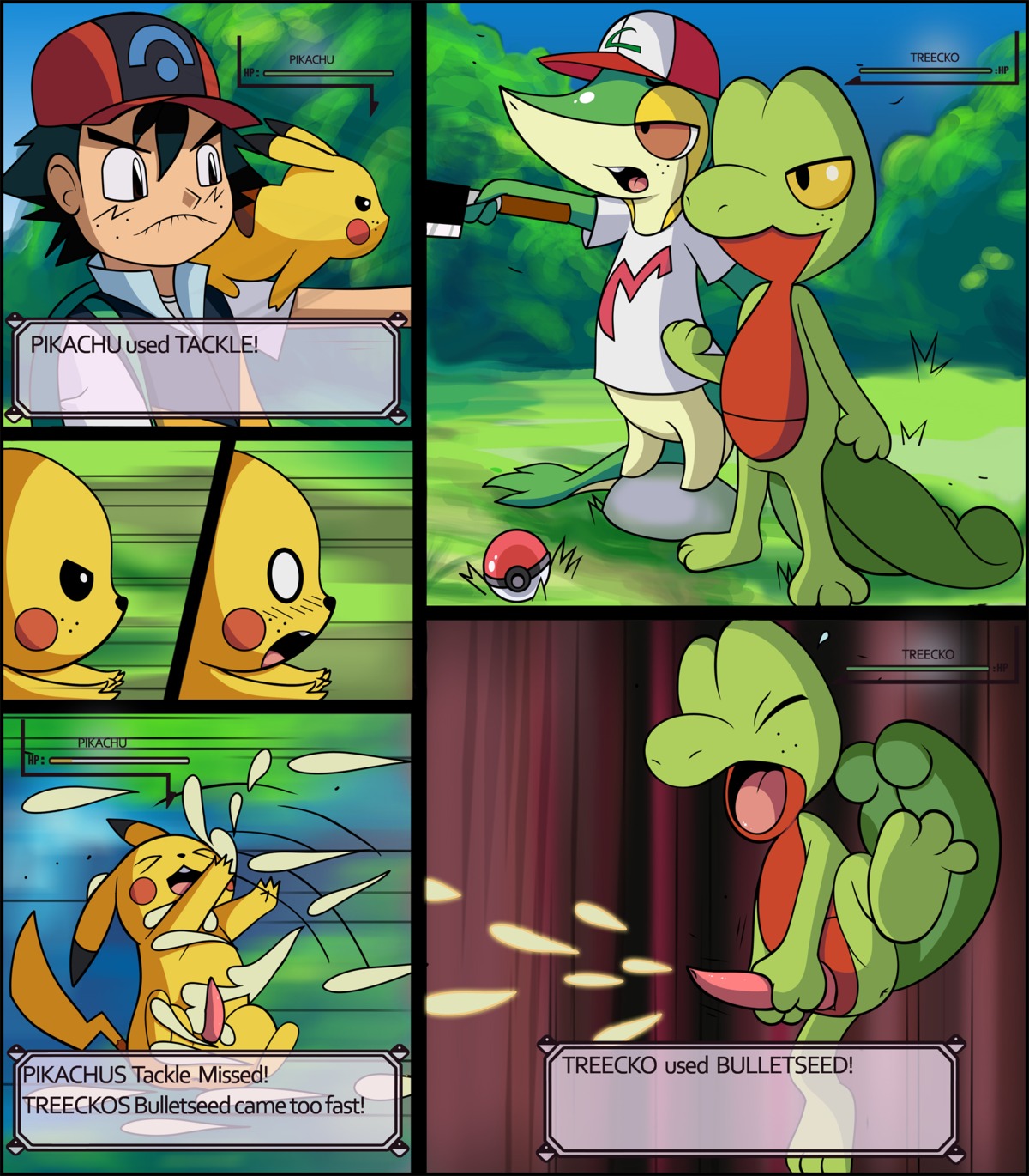 anthro anus ash_ketchum bangs black_eyes blush blush_lines bodily_fluids cartoon_freckles clothing comic conditional_dnp cum e621 empty_eyes english_text erection eyes_closed feral freckled_face freckles fur generation_1_pokemon generation_3_pokemon generation_5_pokemon genital_fluids genitals group hat headgear headwear hi_res knife male male/male mammal masturbation nintendo penile penile_masturbation penis pikachu pokemon pokemon_(species) pokemon_trainer psycho_snivy red_eyes rodent snivy tail text treecko tricksta white_eyes yellow_body yellow_eyes yellow_fur