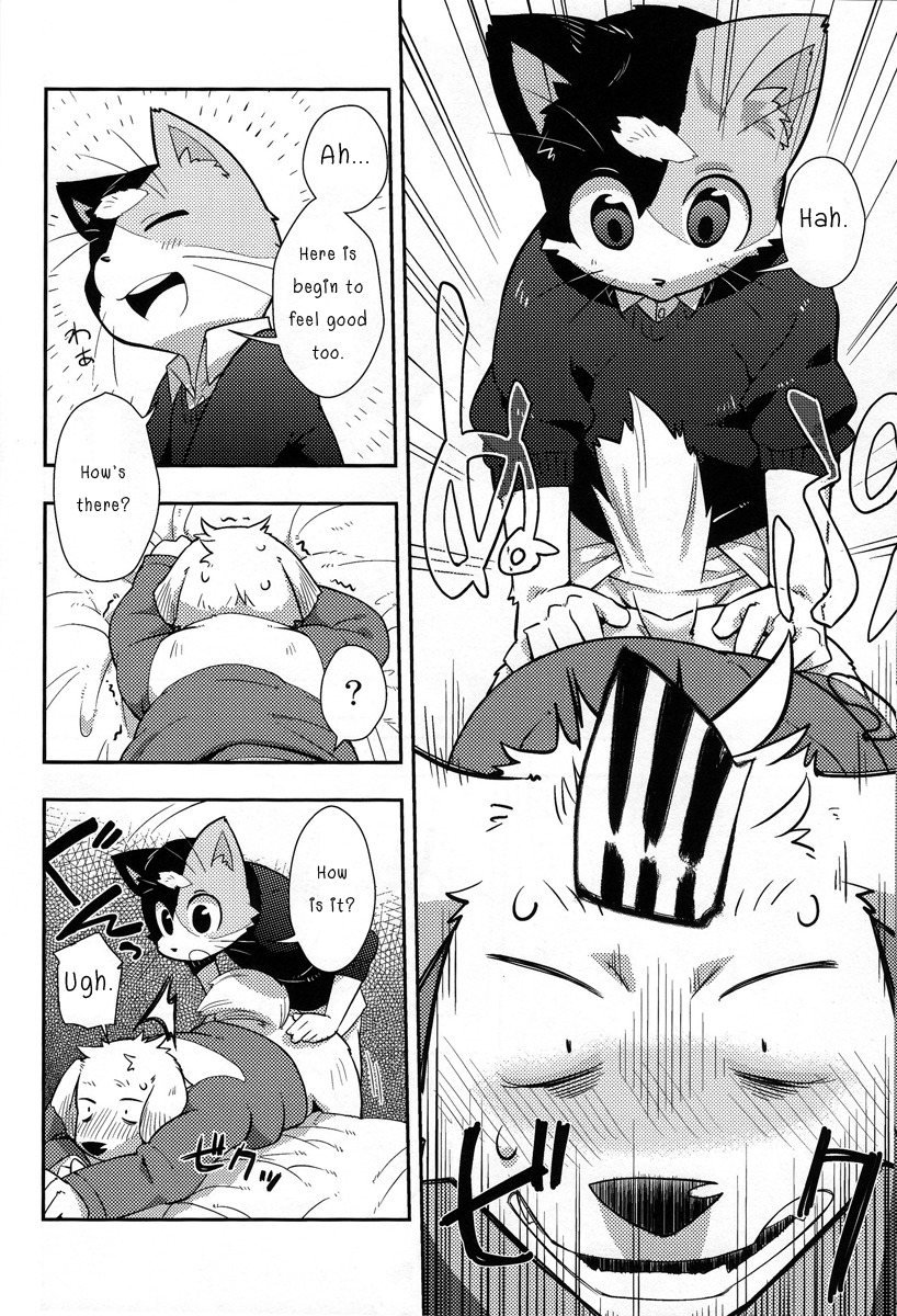 anal anal_sex anthro black_and_white canine english_text feline fur furry gay harusuke male monochrome penetration rule34 text