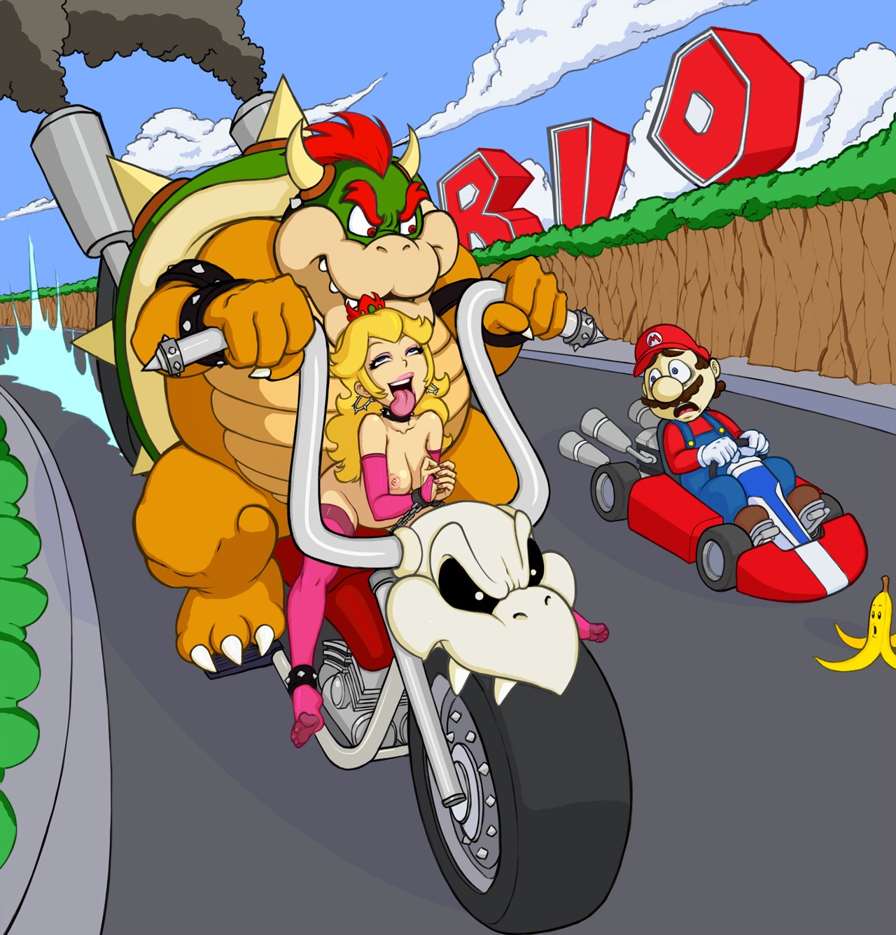 2013 5_fingers ahegao anthro anthro_penetrating anthro_penetrating_human areola arm_warmers armband armlet armwear banana barefoot bdsm belly biceps big_breasts big_muscles biped blonde_hair blue_eyes blue_sky bondage bone bound bowser bracelet breasts brown_hair captured car chain circuit claws clothed clothing cloud collar color_edit colored concrete crown cuckold curved_horn detached_sleeves driving e621 ear_piercing ear_ring engine english_text erect_nipples exhaust exhaust_pipe exhaust_smoke eye_roll eyebrows eyelashes eyeliner facial_hair fangs feet female female_penetrated fingers food fruit grass green_body green_skin grin group hair hands_tied happy hat headgear headwear hi_res hoop_ear_ring horn huge_breasts human human_on_anthro human_penetrated inside_car inside_vehicle interspecies jewelry kart koopa larger_male leg_warmers legoman legwear light_body light_skin lipstick lizard long_hair looking_pleasured makeup male male/female male_penetrating mammal mario mario_bros mario_kart mostly_nude motorcycle muscular mustache nintendo nipples open_mouth outside overalls overweight paws pedals penetration piercing plant princess princess_peach racing red_clothing red_eyes red_hair red_shirt red_topwear reptile ring_piercing royalty scalie sex sex_slave shadow sharp_teeth shell shirt shocked short_hair shrub sitting size_difference skimpy skull sky slave slightly_chubby smaller_female smaller_male smile smoke spiked_armband spiked_bracelet spiked_collar spiked_shell spikes spikes_(anatomy) spread_legs spreading sr stockings tailpipe tan_body tan_nose tan_skin teeth text text_on_clothing text_on_hat text_on_headgear text_on_headwear thigh_highs third-party_edit tight_clothing toe_claws toes tongue tongue_out topwear underwear vehicle wheel