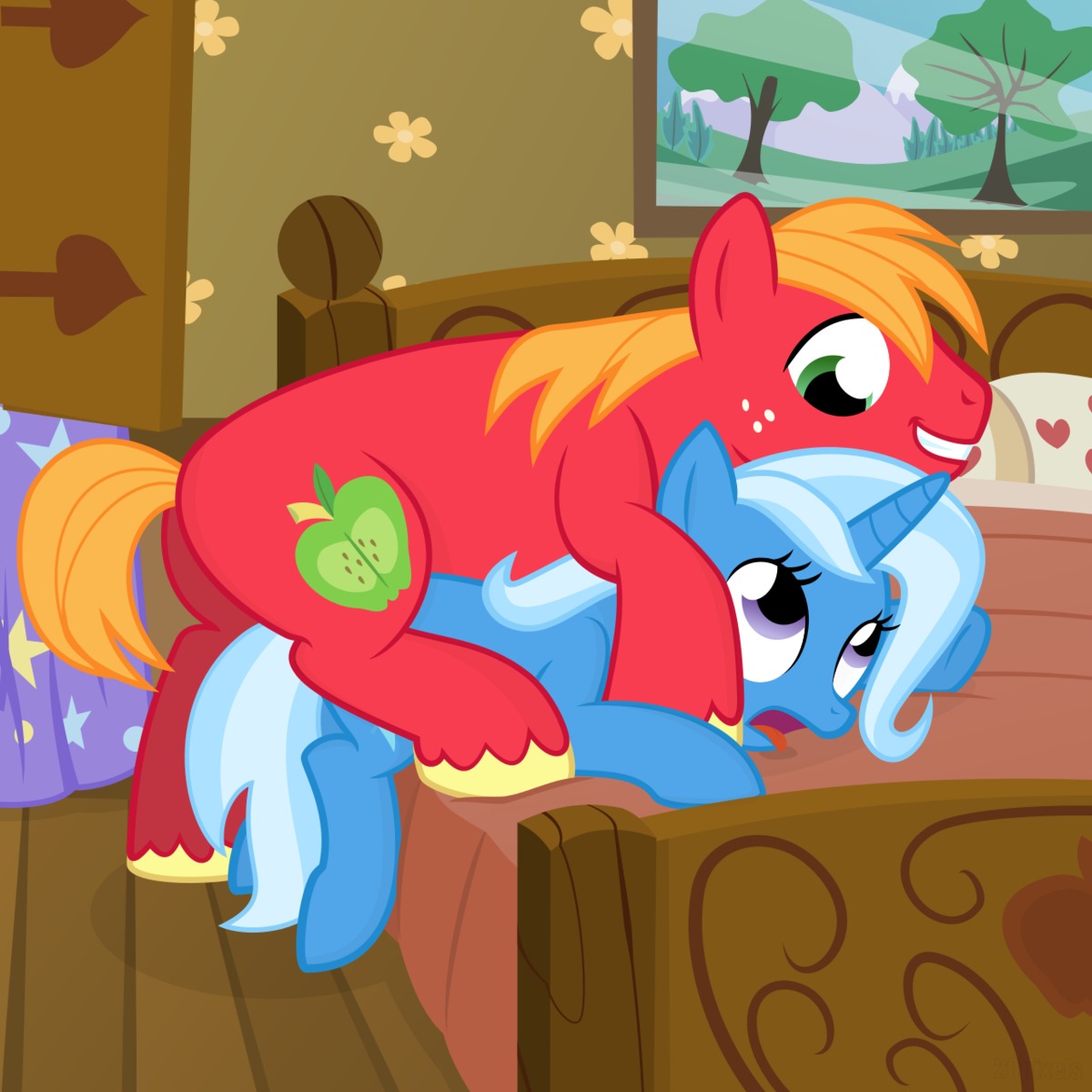 1:1 20pixels ahegao bed big_macintosh_(mlp) blue_body cutie_mark duo e621 earth_pony equid equine female feral freckles friendship_is_magic fur furniture grass green_eyes hair hasbro hi_res horn horse inside looking_down looking_pleasured looking_up lying lying_on_top male male/female mammal mountain my_little_pony mythological_creature mythological_equine mythology open_mouth orange_hair outside pillow plant pony purple_eyes red_body red_fur sex sky smile spread_legs spreading teeth tongue tongue_out tree trixie_(mlp) unicorn white_hair window