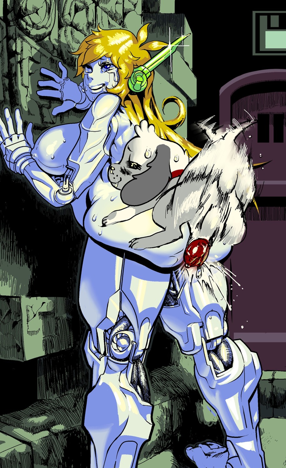 2013 ahegao android bestiality bodily_fluids breasts canid canine canis cave_story curly_brace digital_media_(artwork) domestic_dog duo e621 erection female female_penetrated feral feral_penetrating feral_penetrating_humanoid genitals hi_res humanoid humanoid_on_feral humanoid_penetrated idlecum looking_pleasured machine male male/female male_penetrating male_penetrating_female mammal penetration penis robot robot_humanoid sex shaded sweat tears vaginal vaginal_penetration