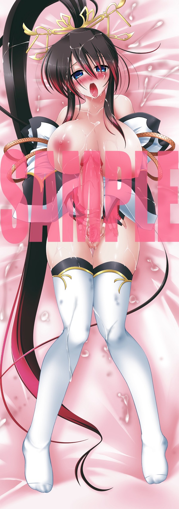 1futa artist_request bare_shoulders blue_eyes blush breasts breasts_out censored cum cum_explosion cum_on_breasts cum_on_self cum_on_thighhighs endless_frontier futa_only futanari hair intersex kaguya_nanbu large_breasts long_hair lying multicolored_hair nanbu_kaguya nopan off_shoulder open_mouth ponytail rule34 saliva sample self_facial solo super_robot_wars super_robot_wars_og_saga_mugen_no_frontier thighhighs tied_hair very_long_hair