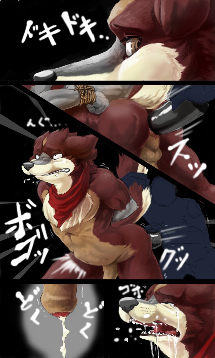 3:5 abdominal_bulge anal anal_orgasm anal_penetration anthro anus bodily_fluids bound canid canine canis countershading crying cum cum_while_flaccid cum_while_penetrated dildo dominant dominant_male duo e621 ejaculation flaccid forced forced_orgasm foreskin genital_fluids genitals geppei5959 hands-free hi_res human humanoid_genitalia humanoid_penis male male/male male_penetrated male_penetrating male_penetrating_male mammal open_mouth orgasm penetration penis rape scarf sex sex_toy simple_background solo_focus submissive submissive_male tail tears toying_partner wolf