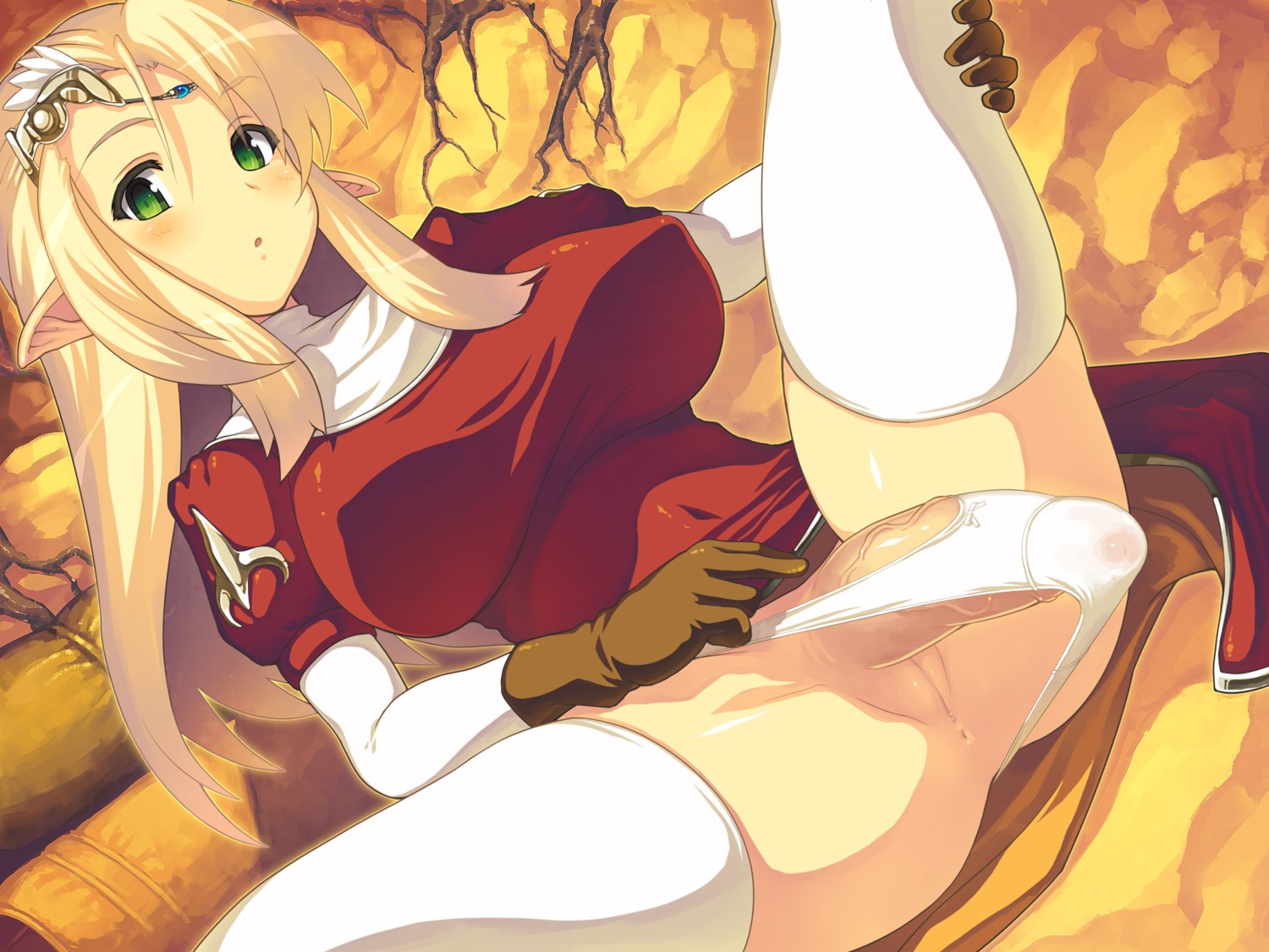 1futa 2d anus blonde-haired_futa blonde_futa blonde_hair blush breasts brown_gloves bulge cameltail censored circlet clothed clothed_futa clothing cute_panties dress ears_visible_through_hair elf elf_futa erect_nipples erect_nipples_under_clothes futa_focus futa_only futa_sans_balls futanari gloves green_eyes happy_new_year herm hermaphrodite high_priest highres holding_leg holding_own_leg intersex large_breasts leg_hold light-skinned_futa light_skin long-haired_futa long_hair looking_at_viewer lying multi_genitalia nipples no_balls nun original panties penis penis_in_panties pointless_censoring pointy_chin pointy_ears pussy ragnarok_online ribbon_panties roots rule34 solo solo_futa spread_legs stockings taut_shirt thighhighs underwear veins veiny_penis white_legwear white_thighhighs yn_red