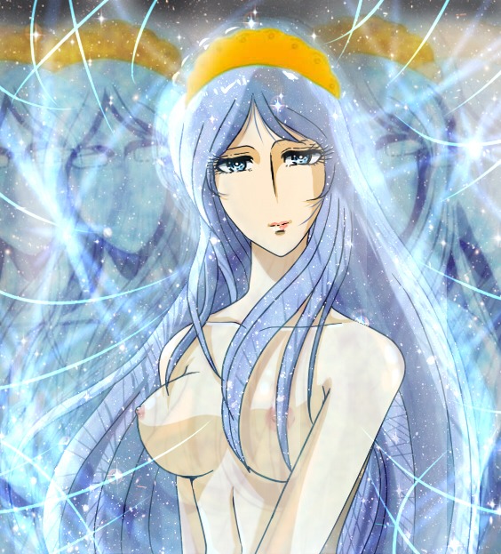 1girls 2010 anthro blue_eyes breasts crystal_claire female galaxy_express_999 kanai_makoto_(kanaman7) large_breasts leijiverse light-skinned_female light_skin long_hair nipples nude rule34 solo