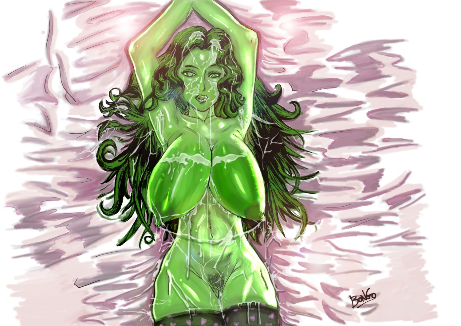 bongo_(artist) female green_skin marvel marvel_comics rule34 she-hulk tagme