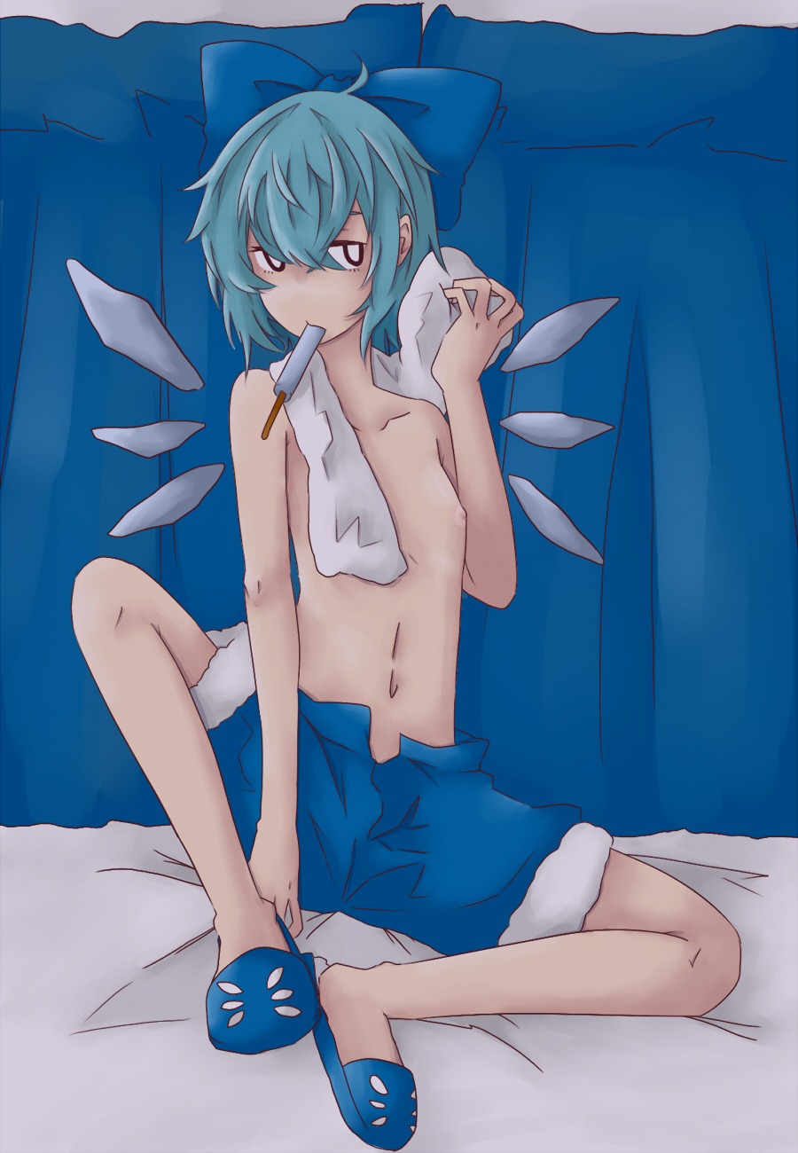 alternate_costume cirno female rule34 simple_shading tagme touhou