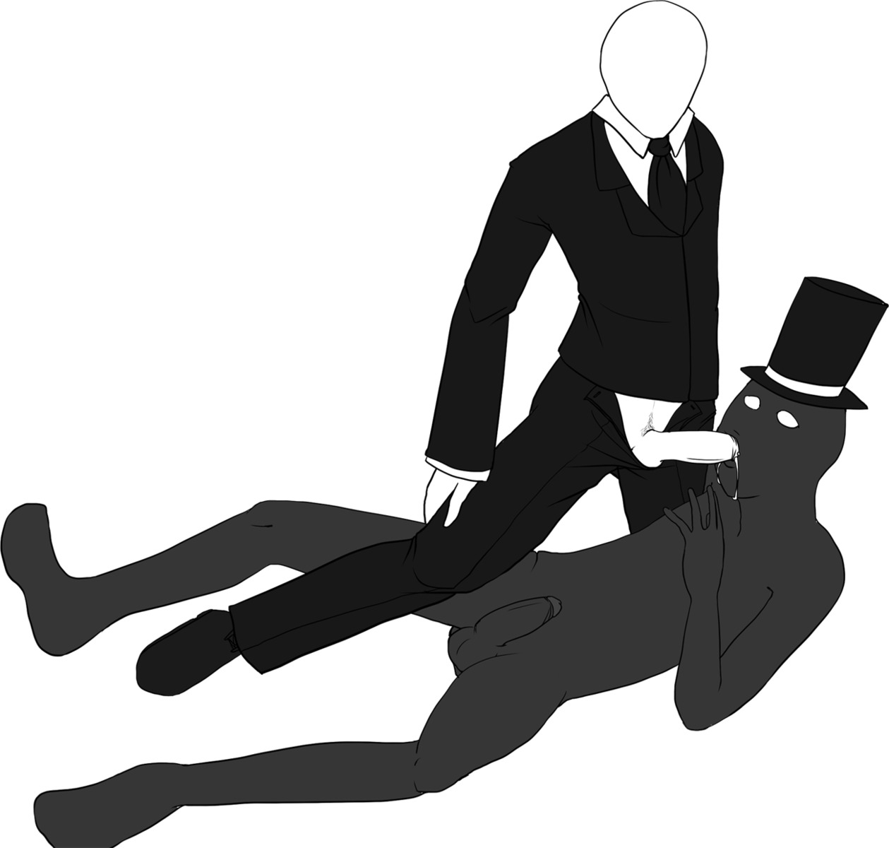 fellatio gay male male_only rule34 tagme the_slender_man