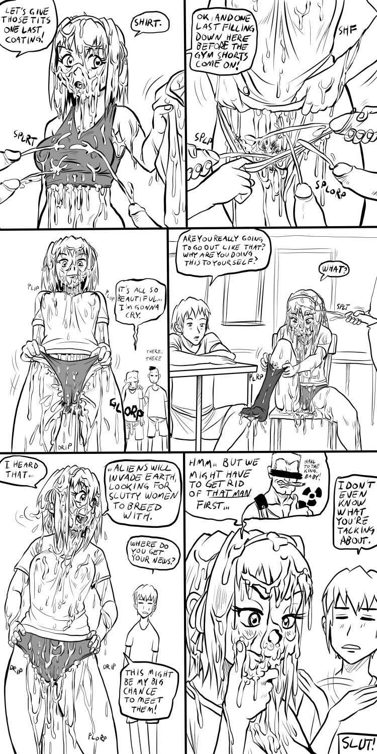 1girls 6+boys bra breasts bukkake buruma chair classroom clothing comic cum cum_everywhere cum_on_clothes cum_on_face cum_on_hair cum_under_clothes duke_nukem duke_nukem_(series) english_text erect_nipples erect_nipples_under_clothes female gym_clothes kyon male monochrome panties penis pubic_hair rule34 sitting small_breasts spidu sports_bra standing suzumiya_haruhi suzumiya_haruhi_no_yuuutsu