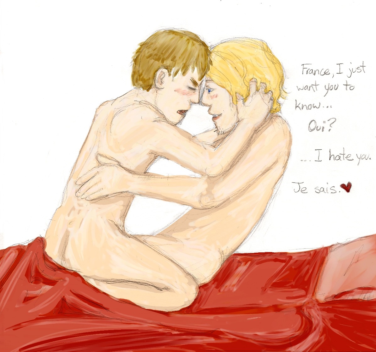 arthur_kirkland axis_powers_hetalia england_(hetalia) france_(hetalia) francis_bonnefoy male male_only rule34
