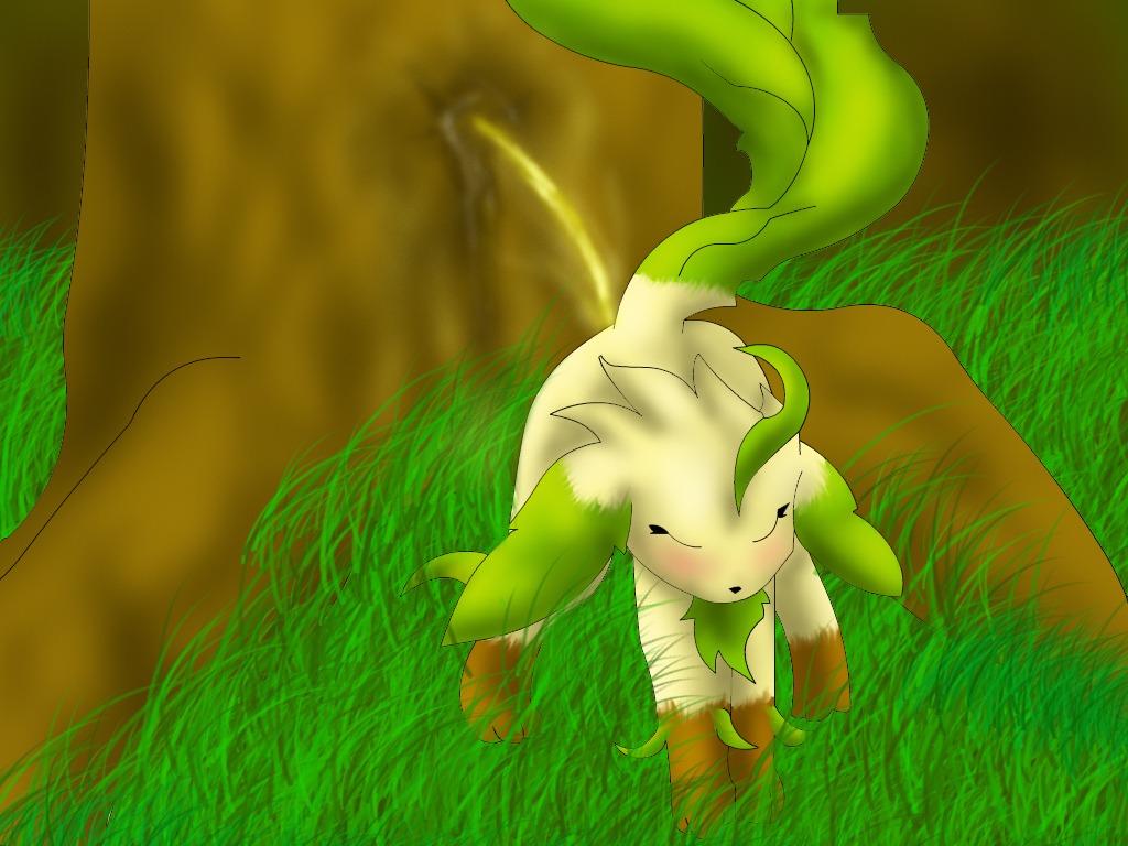 eeveelution female generation_4_pokemon leafeon nintendo peeing pokemon pokemon_(species) pokemon_dppt rule34 tagme