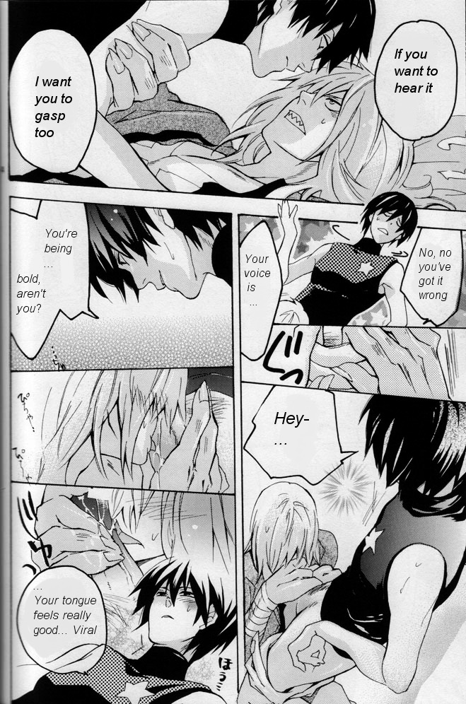 2boys comic gay goggles male male_only monochrome multiple_boys multiple_males open_clothes open_shirt oral penis rule34 shirt simon_(tengen_toppa_gurren_lagann) tengen_toppa_gurren_lagann text translated viral yaoi