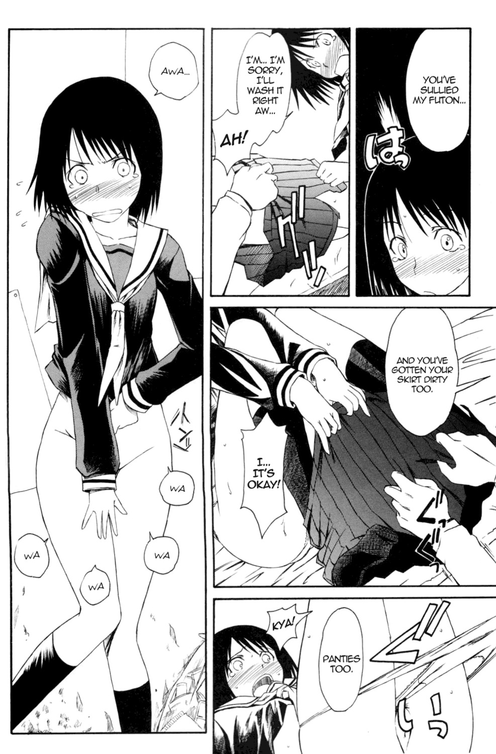 accident angry angry_face assisted_undressing blush blush_stickers blushing bottomless comic embarrassed female male misaki_nakahara nhk_ni_youkoso! panties panties_removed pee_accident peeing peeing_self pleated_skirt rule34 serafuku soiling soiling_clothing tagme tatsuhiro_satou undressing urinating urinating_female urination urine urine_soaked welcome_to_the_nhk wetting wetting_clothing wetting_self