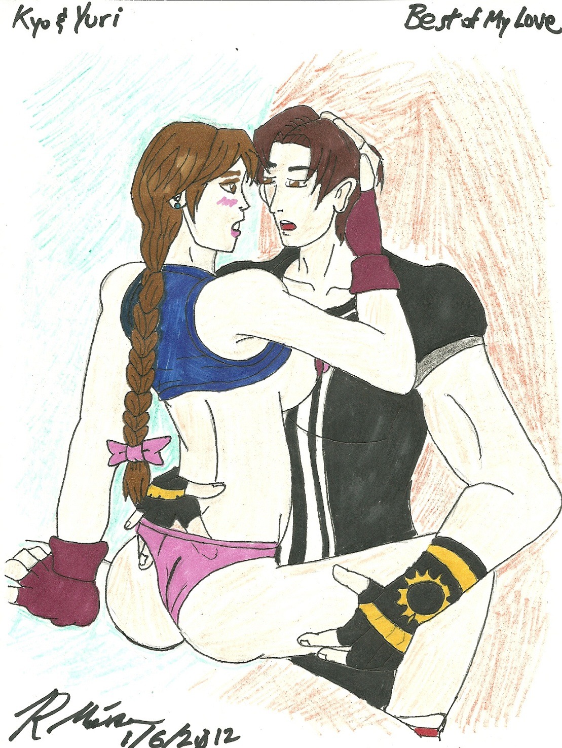 art_of_fighting artist_request female king_of_fighters kyo_kusanagi rule34 snk straight tagme yuri_sakazaki