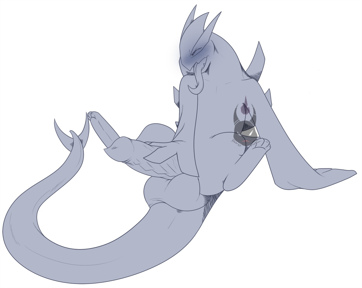 4_toes avian balls big_balls big_penis blush distracting_watermark e621 erection eyes_closed feet feral generation_2_pokemon genitals greyscale hi_res legendary_pokemon lugia male masturbation monochrome nintendo non-mammal_balls open_mouth penile penile_masturbation penis pokemon pokemon_(species) redras_shoru simple_background solo tail toes tongue tongue_out watermark white_background