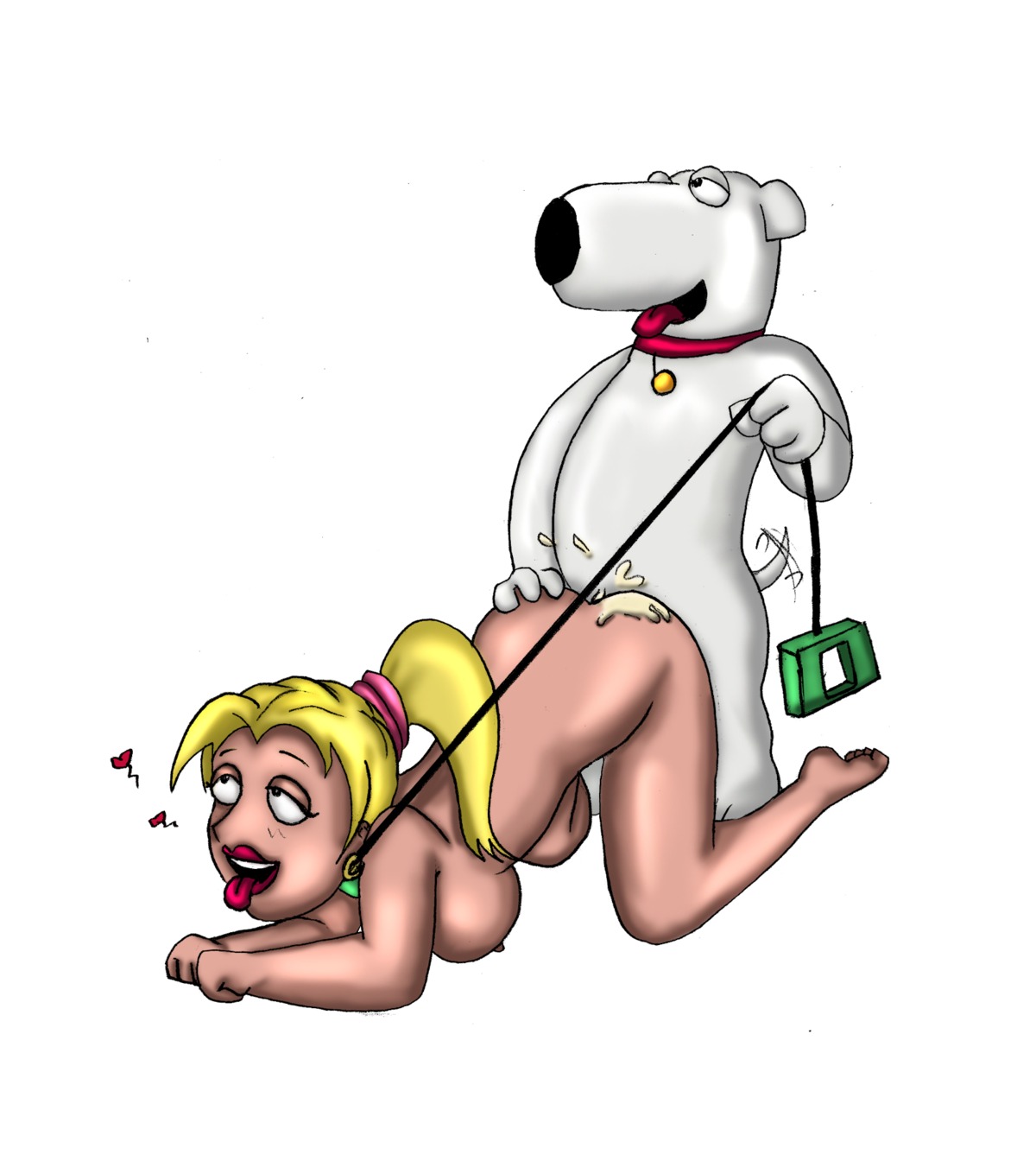 1boy 1girls 2d anal anal_penetration anal_sex anus blonde blonde_hair brian_griffin canine collar dog dog_tags doggy_style drago-flame face_down_ass_up family_guy female female_penetrated holly interspecies leash leash_and_collar leash_pull male male_penetrating male_penetrating_female multiverse penetration role_reversal rule34 sex sex_slave slave straight tongue tongue_out