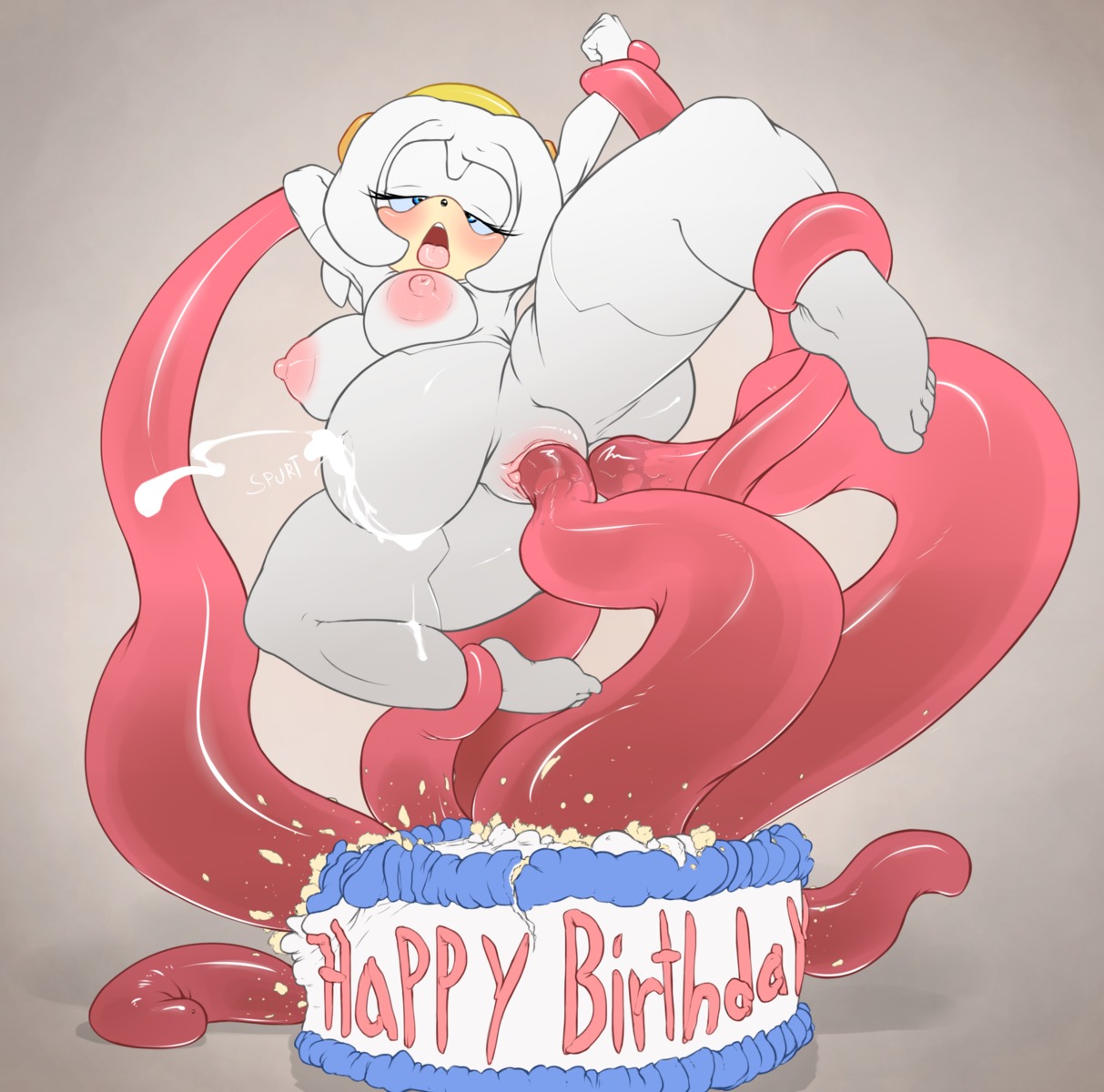 anal anal_penetration anthro argento birthday birthday_cake blush bodily_fluids breasts cake cum cum_inflation cum_inside dessert e621 echidna excessive_cum excessive_genital_fluids fan_character female food genital_fluids genitals happy_birthday hi_res inflation mammal monotreme navel nipples nude penetration restrained sega simple_background solo sonic_the_hedgehog_(series) tentacle_in_vagina tentacle_penetration tentacles vaginal vaginal_penetration vulva white_body zeta_the_echidna