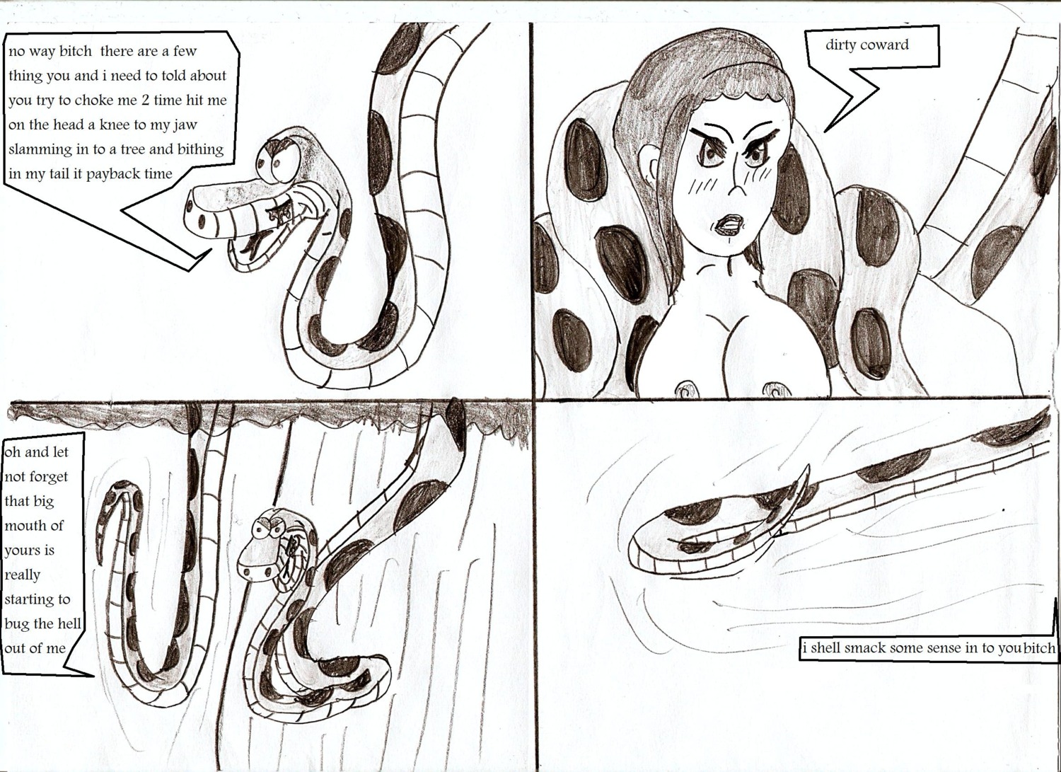 comic disney female jking kaa monochrome nipples rule34 shanti sketch snake the_jungle_book