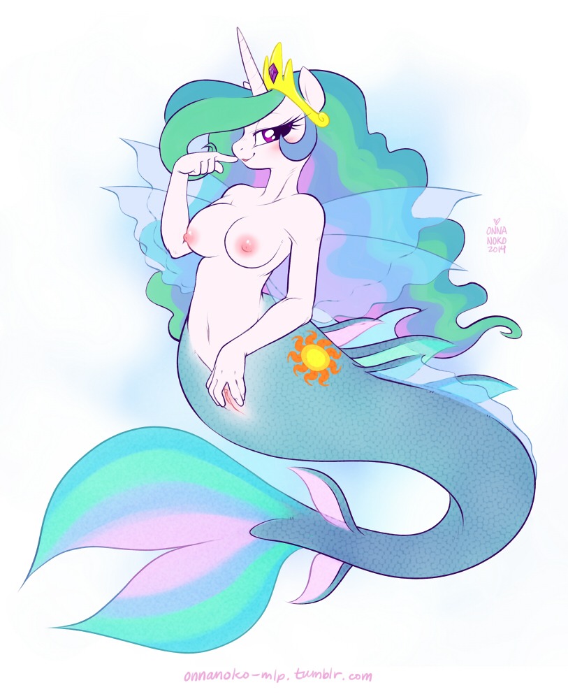 2014 5_fingers alternate_form amethyst_(gem) anthro anthrofied aquatic areola bedroom_eyes big_breasts big_eyes big_hair big_pupils blue_background blue_hair blue_tail blush breasts clitoris crown crown_only curvy_figure cutie_mark digital_media_(artwork) e621 equid equine eyelashes female fingers friendship_is_magic front_view full-length_portrait fur gem genitals glistening glistening_areola glistening_breasts glistening_eyes glistening_nipples gold_(metal) gold_crown gold_jewelry gold_tiara gradient_background green_hair green_tail hair half-closed_eyes hasbro headgear headgear_only horn horse humanoid_genitalia humanoid_hands humanoid_vulva jewelry long_eyelashes long_hair long_horn looking_aside looking_at_viewer makeup mammal mascara merfolk mermaidification monotone_body monotone_breasts monotone_face monotone_fur monotone_genitals monotone_horn monotone_text multicolored_hair multicolored_tail my_little_pony narrowed_eyes navel nipples nude onnanoko open_mouth open_smile pink_areola pink_clitoris pink_hair pink_nipples pink_tail pink_vulva pointy_ears pony portrait prick_ears princess princess_celestia_(mlp) pupils purple_eyes purple_hair purple_tail purple_text royalty seductive short_snout signature simple_background small_waist smile snout solo split_form tail text tiara tiara_only unicorn_horn url vulva wavy_hair white_background white_body white_breasts white_ears white_face white_fur white_horn wide_hips