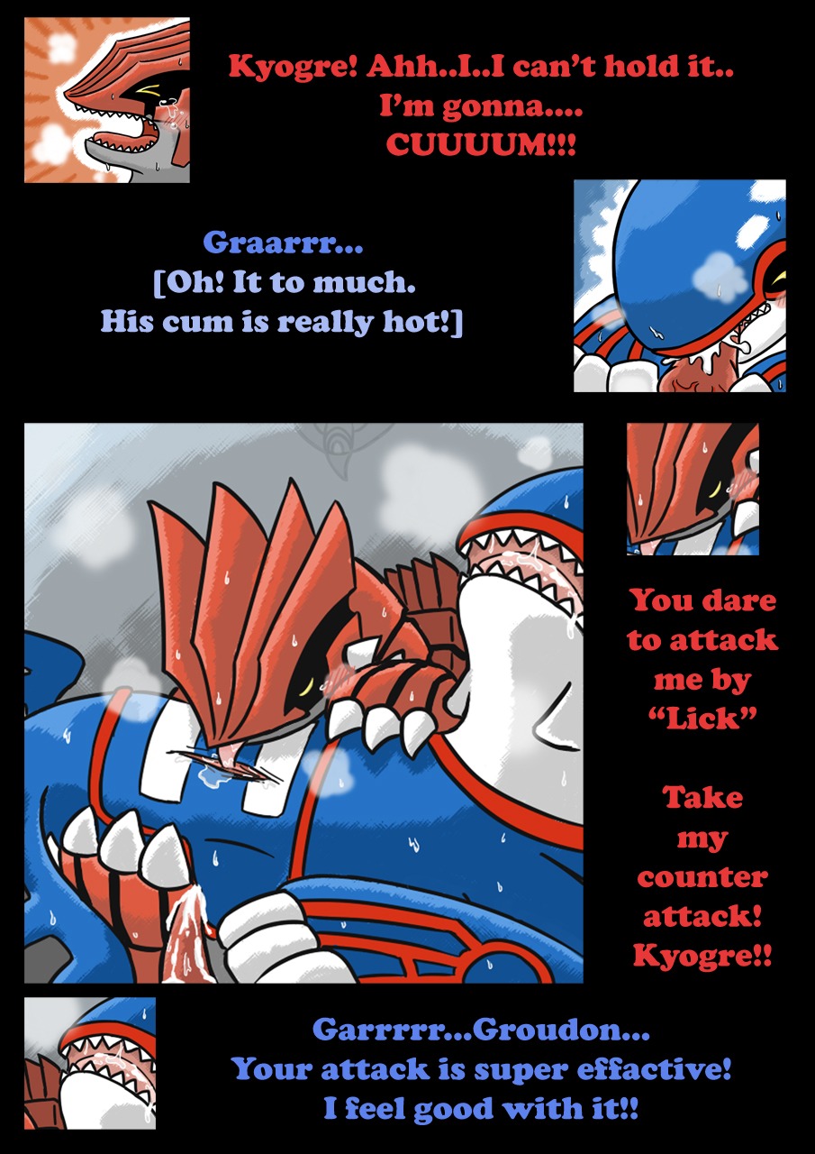 comic cum cunnilingus female female_kyogre female_penetrated groudon kyogre licking male male/female male_groudon pokemon rule34 tongue vaginal vaginal_penetration vaginal_sex