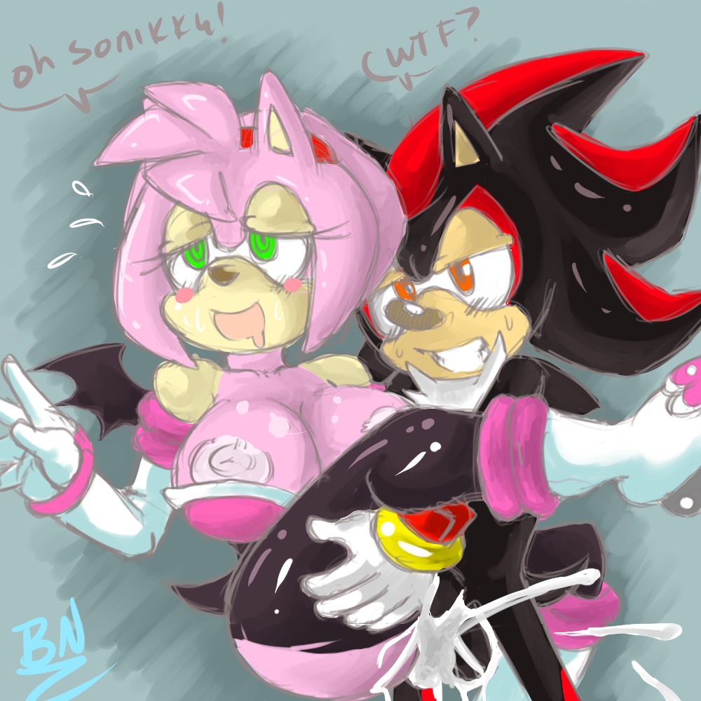 alternate_breast_size amy_rose amy_the_bat anthro black_fur blush boots breasts clothes color cosplay cum cum_in_pussy female fur furry furry_only gloves green_eyes hedgehog insertion interspecies large_breasts male nude orange_eyes penetration penis pink_fur pussy rouge_the_bat_(cosplay) rule34 sega sex shadow_the_hedgehog short_hair sonic_(series) sonic_the_hedgehog_(series) standing straight