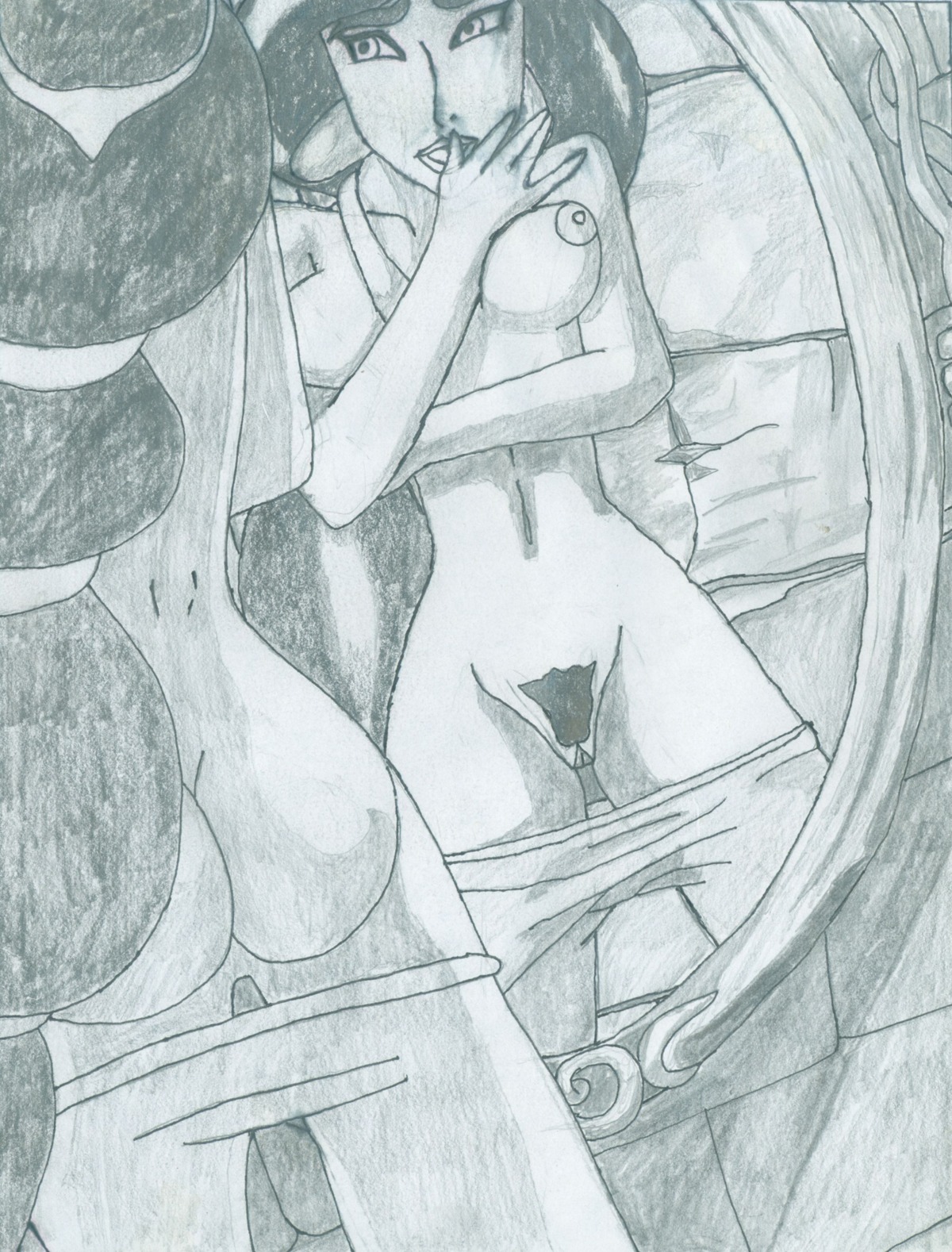 1girls aladdin arabian arabian_clothes disney disney_princess female female_only harem_outfit human monochrome nipples princess_jasmine rule34 solo