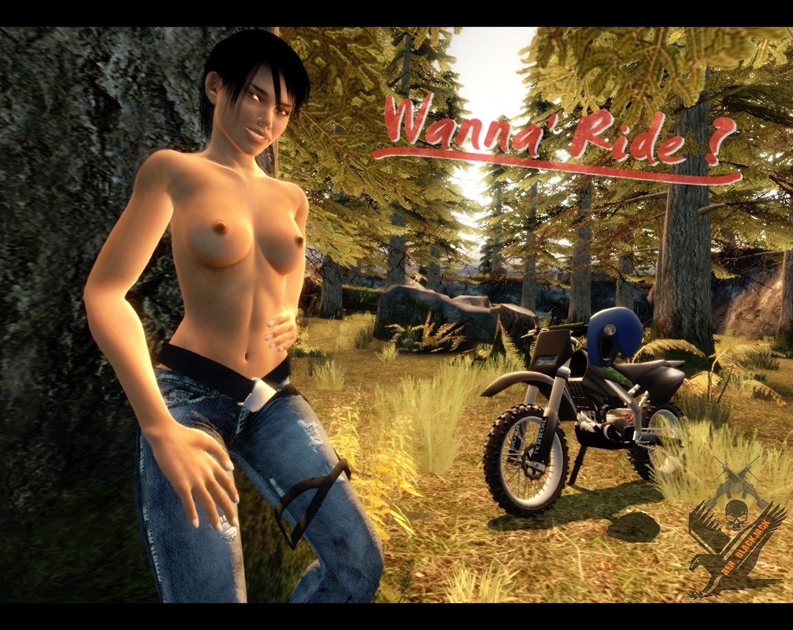 1girls 3d adriana_lima adriana_lima_(half-life_2_cinematic_mod) alyx_vance breasts fakefactory female female_only forest garry's_mod half-life_(series) half-life_2 human human_female human_only jeans motorcycle nipples outdoors reh_blackjack rule34 short_hair solo tagme topless topless_female topless_jeans watermark