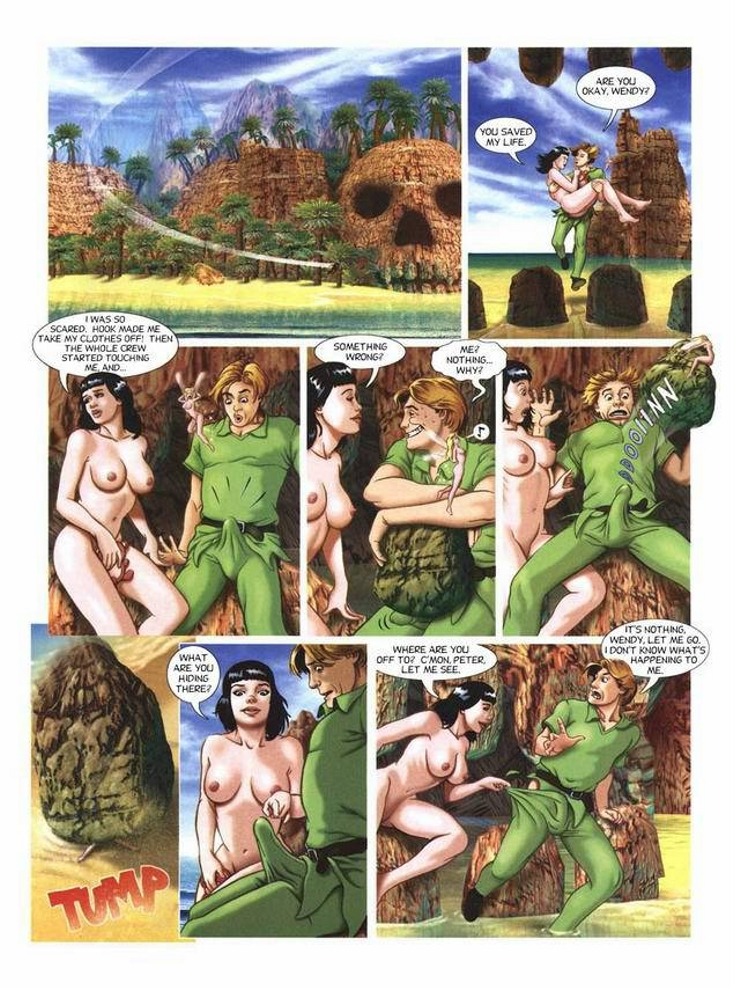black_hair blonde_hair breasts captain_hook clothing comic erection female j.m._aguilera medium_breasts nipples nude paco_roca peter_pan_(character) peter_pan_(peter's_last_adventure) pubic_hair pussy rule34 short_hair tinker_bell wendy_darling