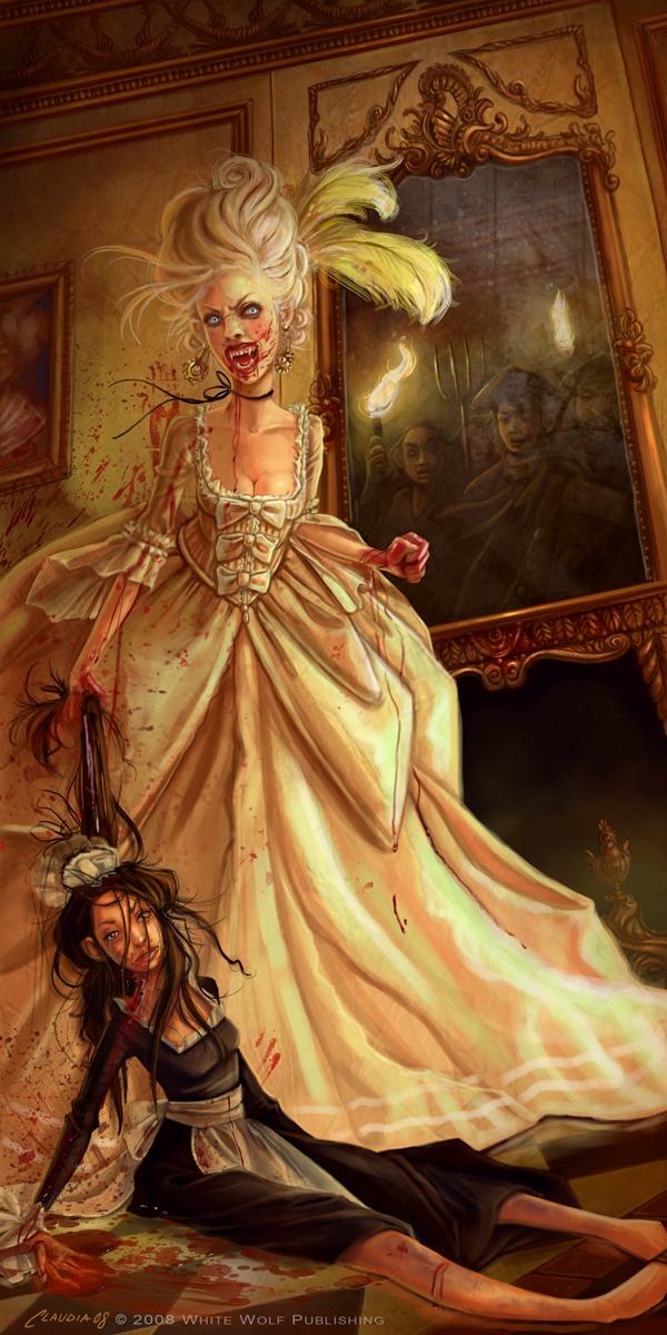 blood fangs female maid mirror rule34 tagme torch vampire