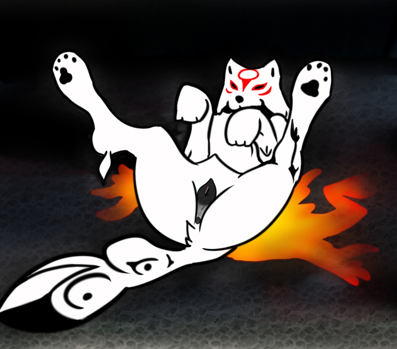 amaterasu_(okami) anatomically_correct anatomically_correct_genitalia anatomically_correct_vulva animal_genitalia animal_vulva anus butt canid canine canine_genitalia canine_vulva canis capcom clover_studio deity dragonofdarkness13 e621 feet female feral fur genitals hindpaw lying mammal nude okami_(capcom) on_back paws presenting solo spread_legs spreading vulva white_body white_fur wolf
