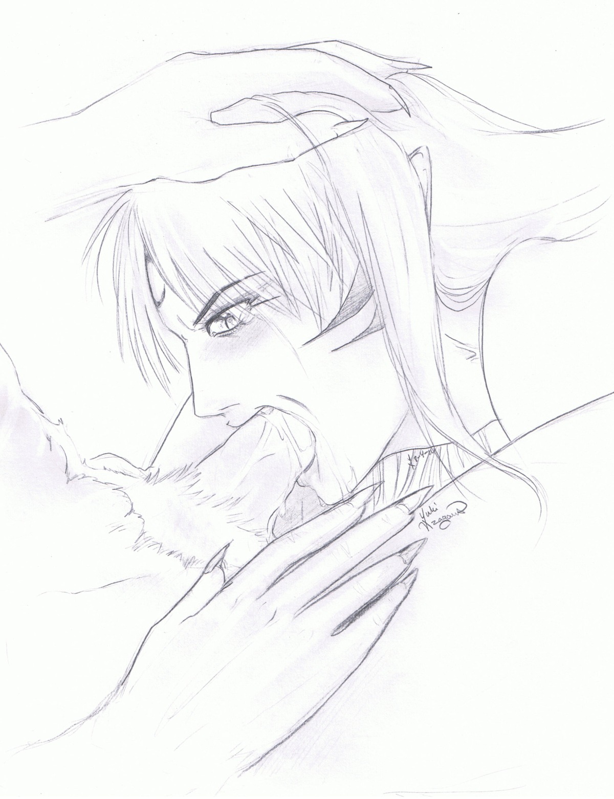 artist_request inuyasha inuyasha_(character) male rule34 sesshoumaru solo_focus yaoi