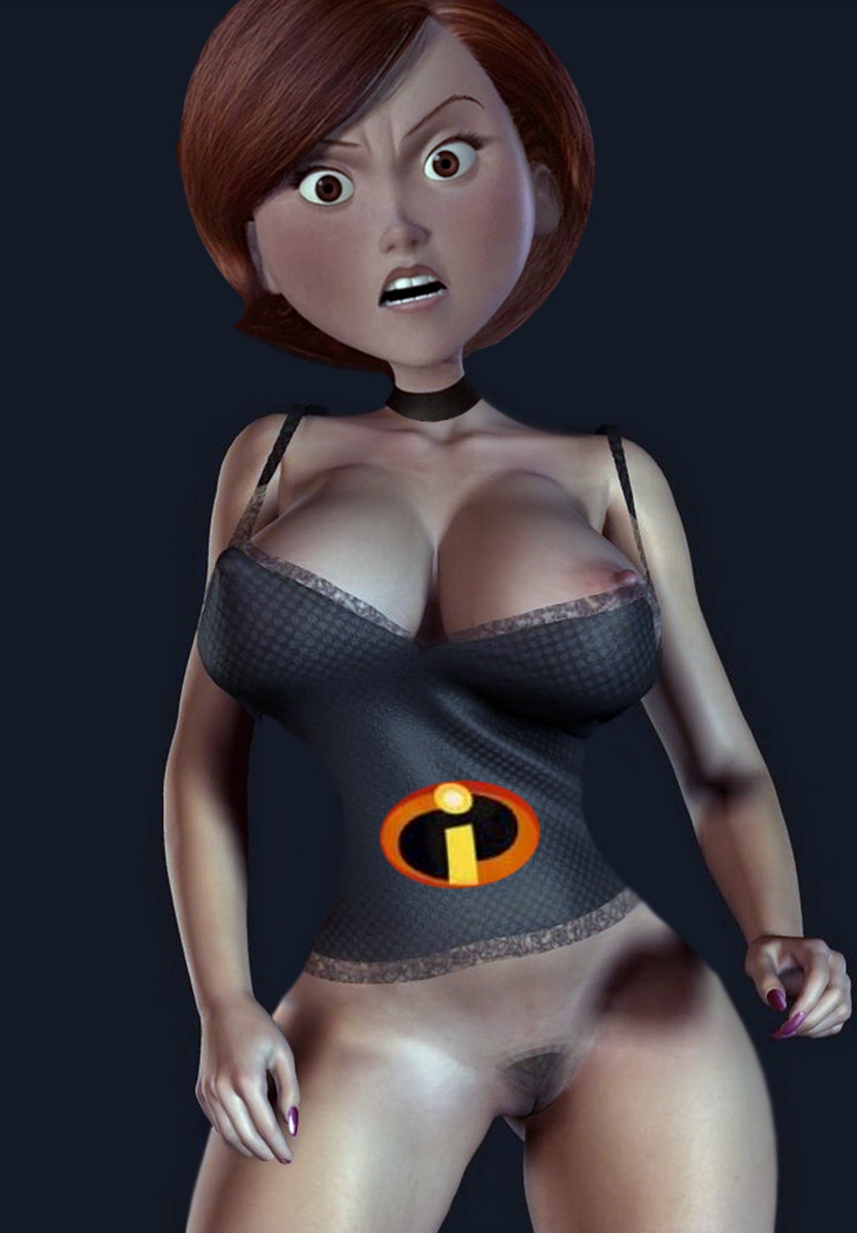 bottomless breasts disney female helen_parr large_breasts nipples pixar pussy rule34 smooth_skin tagme the_incredibles