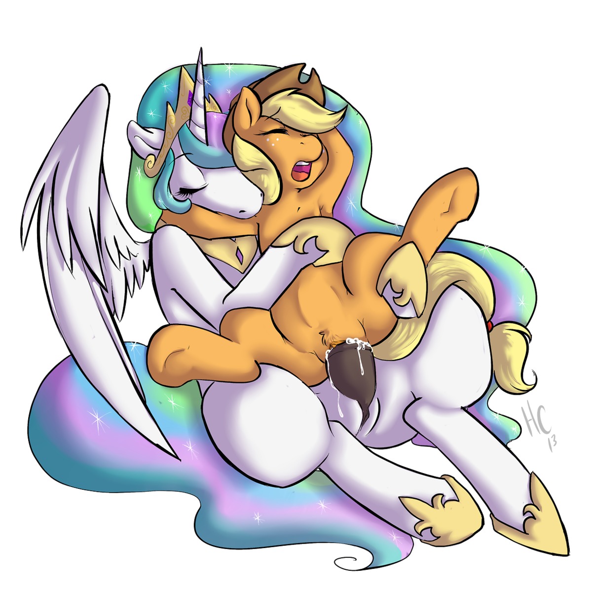 1:1 2013 applejack_(mlp) blonde_hair bodily_fluids clothing cowboy_hat crown cum cum_in_vagina cum_inside deejayhan duo e621 earth_pony equid equine erection eyes_closed feathered_wings feathers female feral freckles friendship_is_magic fur genital_fluids genitals hair hasbro hat headgear headwear herm herm/female herm_feral hi_res horn horse intersex intersex/female intersex_feral mammal multicolored_hair my_little_pony mythological_creature mythological_equine mythology nude open_mouth orange_body orange_fur penis pony sackless sex simple_background spread_legs spreading vaginal vulva white_background white_body white_fur winged_unicorn wings