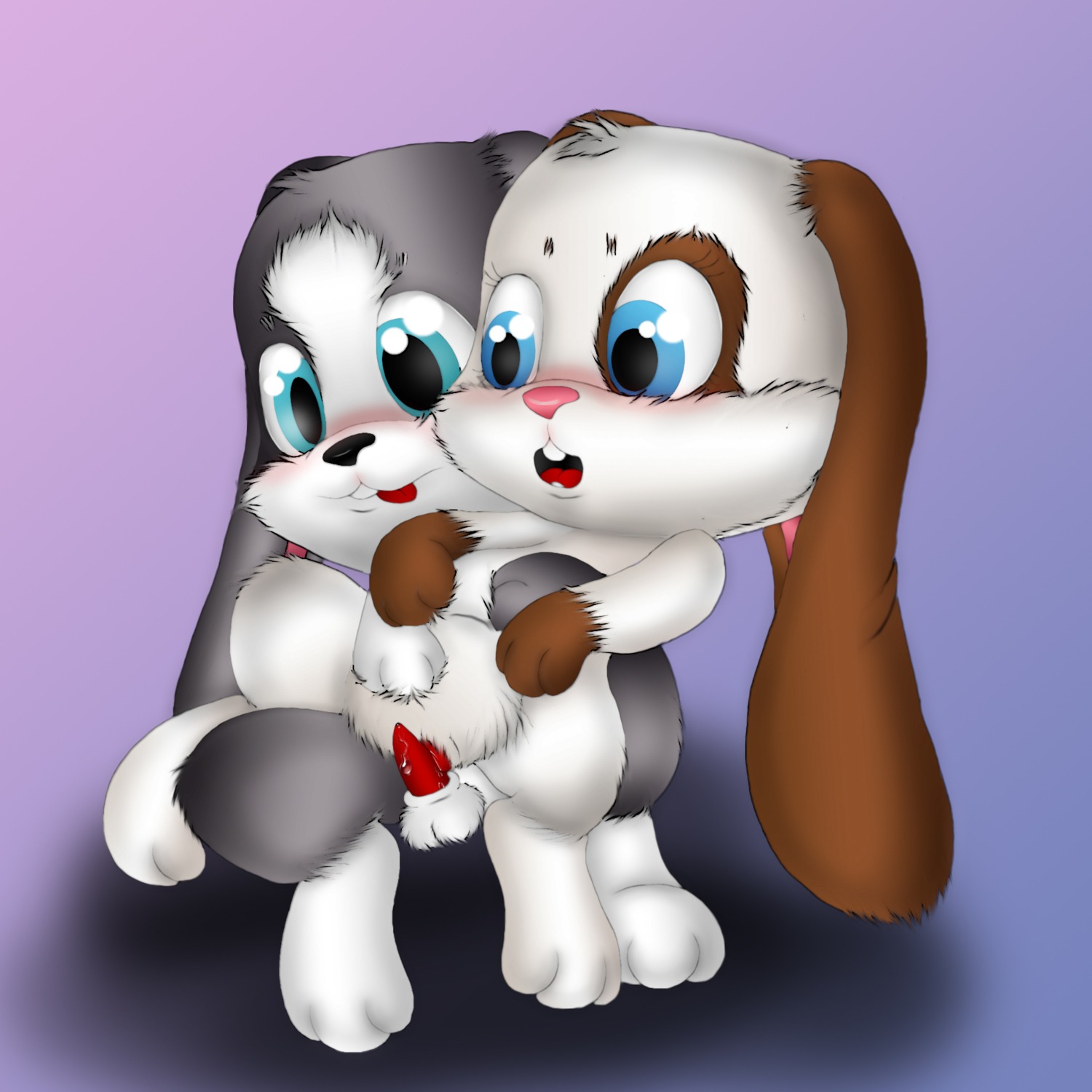 1:1 3_toes balls blue_eyes blush brown_body brown_fur buckteeth cuddling domestic_rabbit duo e621 erection feet female feral feral_on_feral fur genitals grey_body grey_fur hi_res intraspecies jamster lagomorph leporid long_ears lop_rabbit male male/female mammal multicolored_body multicolored_fur onstatobol open_mouth oryctolagus penis pussyjob rabbit sex snuggelina snuggle_bunny tapering_penis teasing teeth toes tongue tongue_out two_tone_body two_tone_fur vulva white_body white_fur