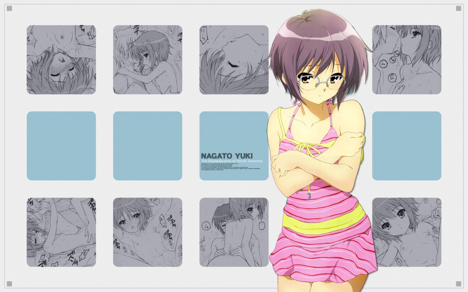 1girls asian bikini brown_eyes character_profile character_sheet cute female fringe glasses itou_noiji light-skinned_female light_skin looking_at_viewer nagato_yuki pale-skinned_female pale_skin petite purple_hair rule34 schoolgirl sex short_hair shy skinny slim suzumiya_haruhi_no_yuuutsu swimsuit teenager violet_hair