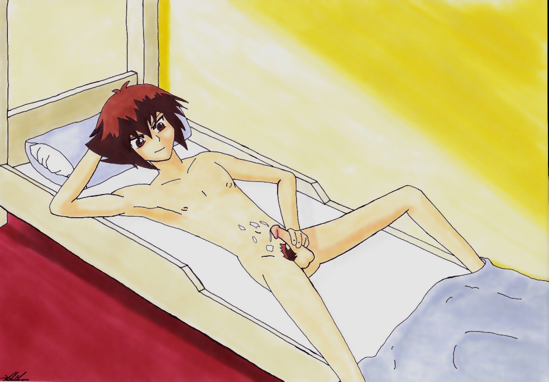 1boy brown_hair gay jaden_yuki male male_only penis rule34 solo yaoi yu-gi-oh! yu-gi-oh!_gx