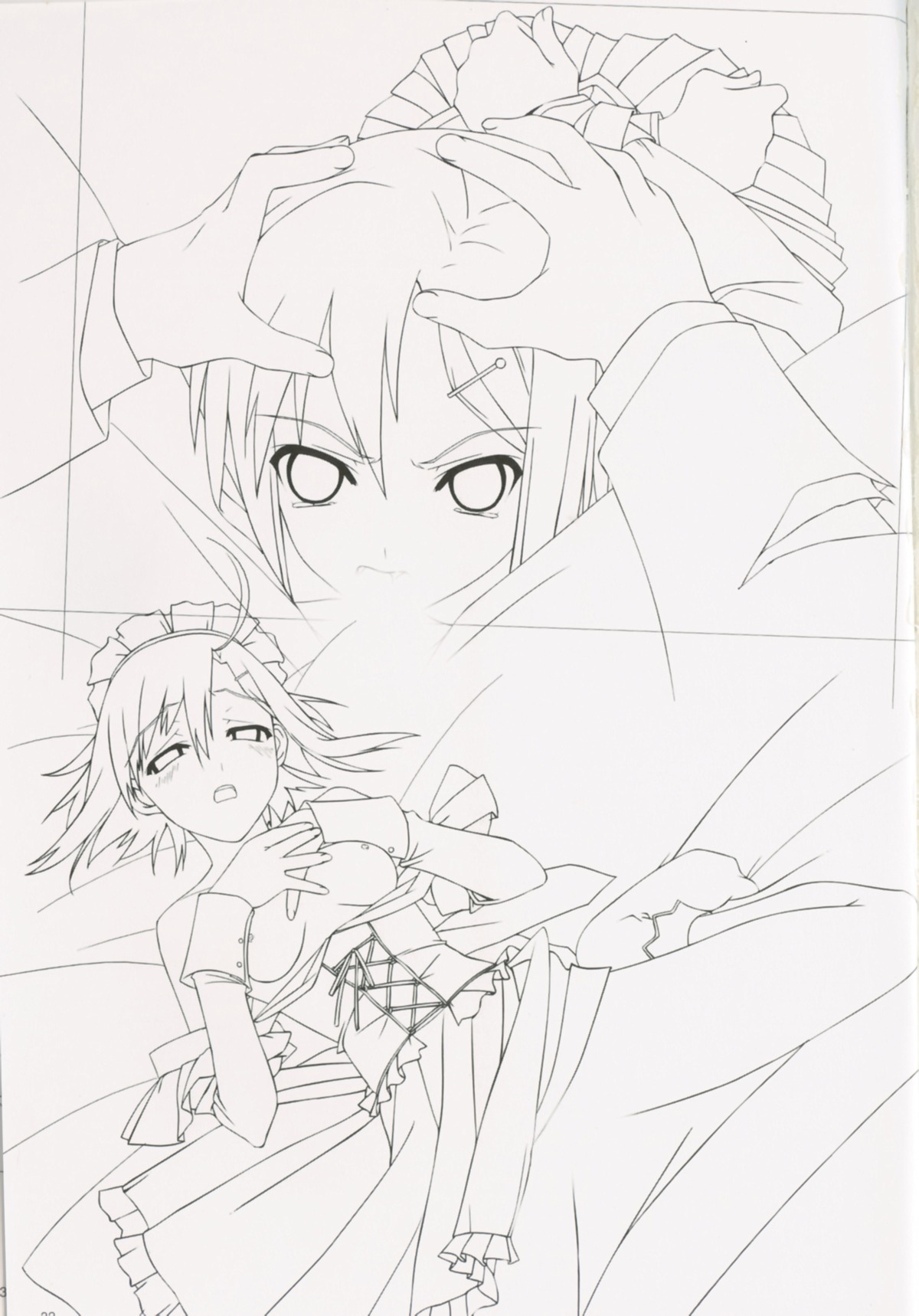 fellatio female monochrome murakami_suigun nipples oral rule34 sketch tagme