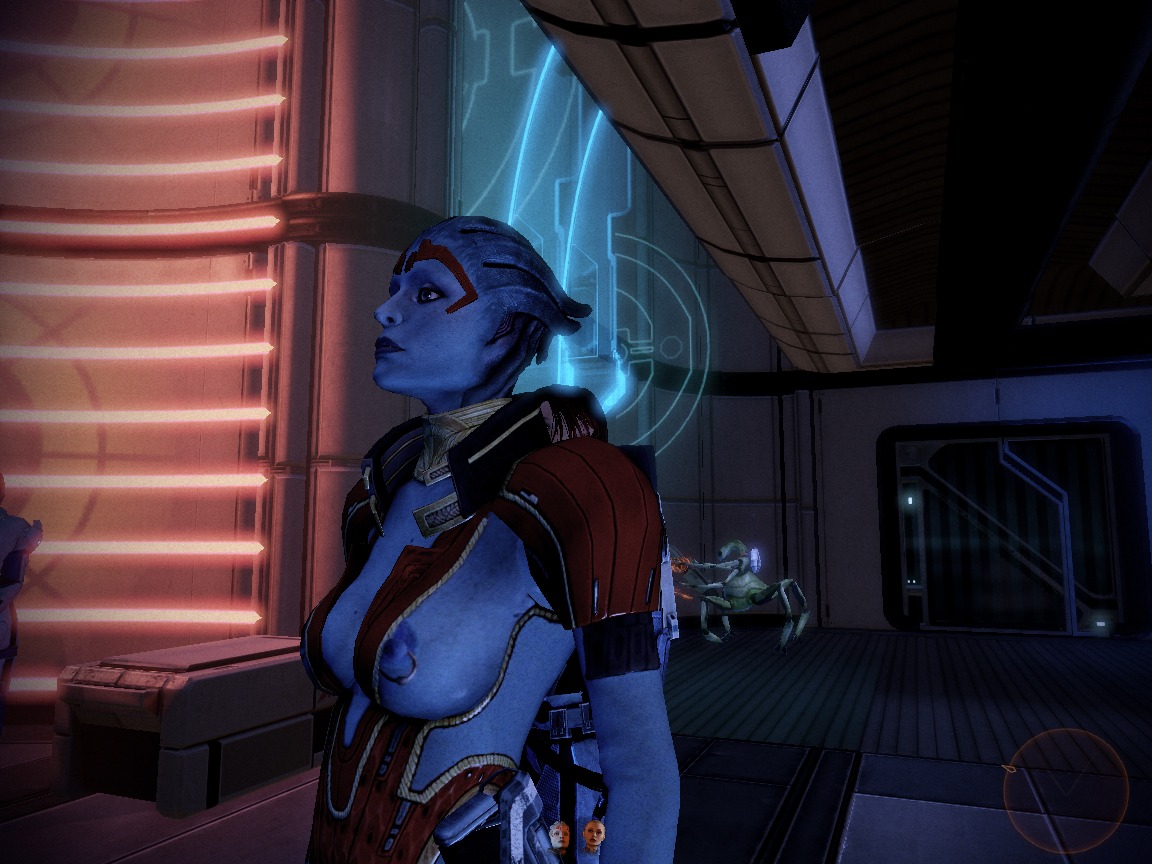 1girls 3d asari breasts conscious female female_only keeper mass_effect rule34 samara screencap solo tagme