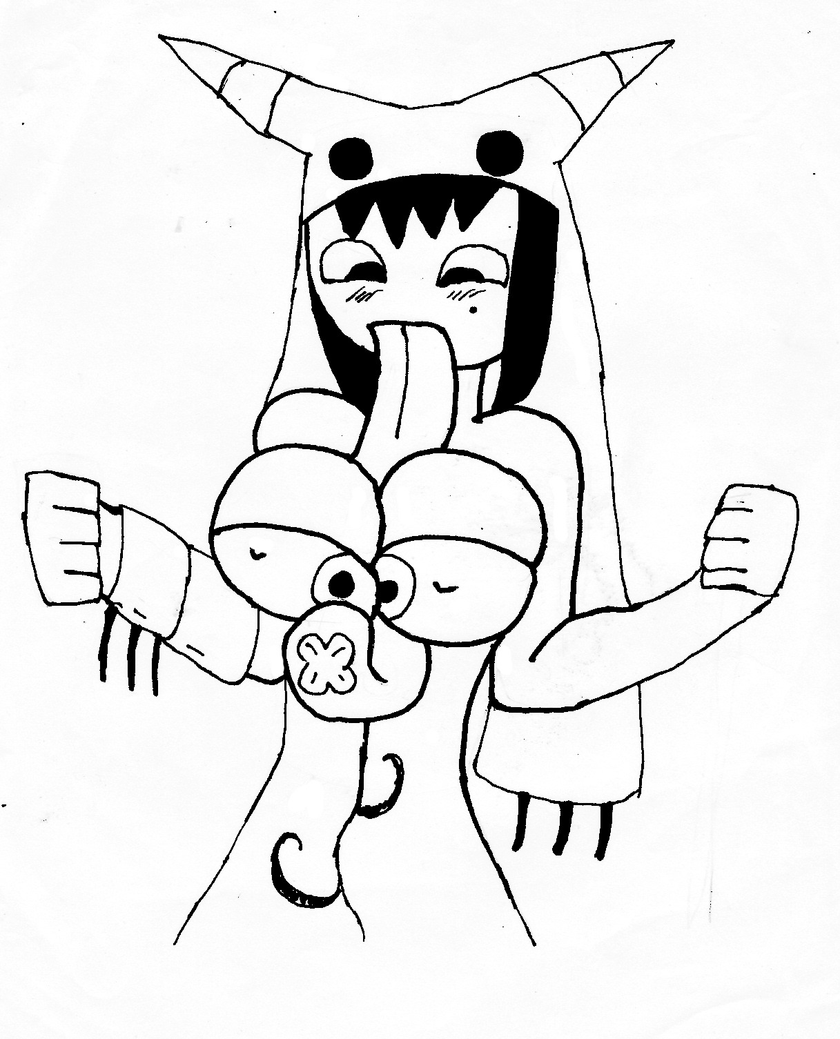 big_breasts breasts female female_focus hero:_108 long_tongue male marnerbroman mystique_sonia rule34 stretchy_tongue tagme yaksha