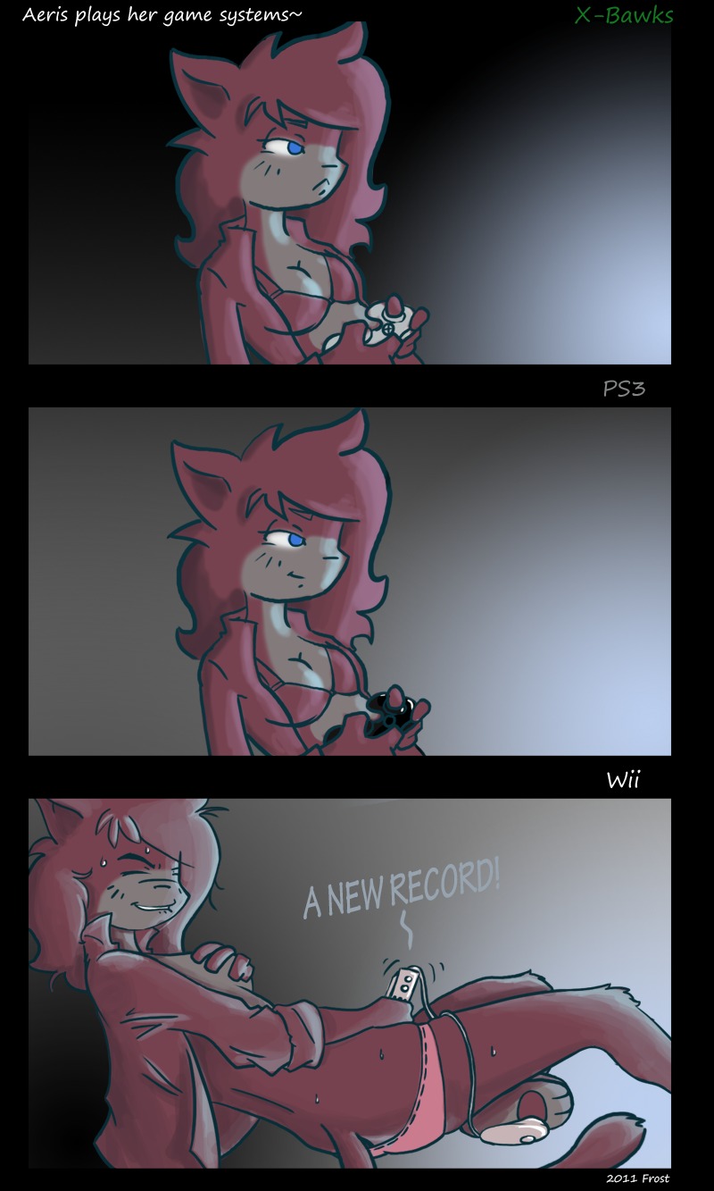 aeris_(vg_cats) anthro biped breast_fondling breast_play breasts clothed clothed_masturbation clothing comic controller cord countershading domestic_cat e621 felid feline felis female fondling fr0st game_controller gaming gradient_background hand_on_breast hand_on_own_breast hi_res holding_breast holding_controller holding_game_controller holding_object improvised_sex_toy improvised_vibrator mammal masturbation microsoft multitasking nintendo nintendo_controller obscured_masturbation playing_video_game playstation playstation_3 playstation_controller self_fondle simple_background solo sony_corporation sony_interactive_entertainment tail underwear vaginal vaginal_masturbation vg_cats vibrating vibrating_controller video_game_reference wii wii_nunchuk wii_remote xbox xbox_360 xbox_controller xbox_game_studios
