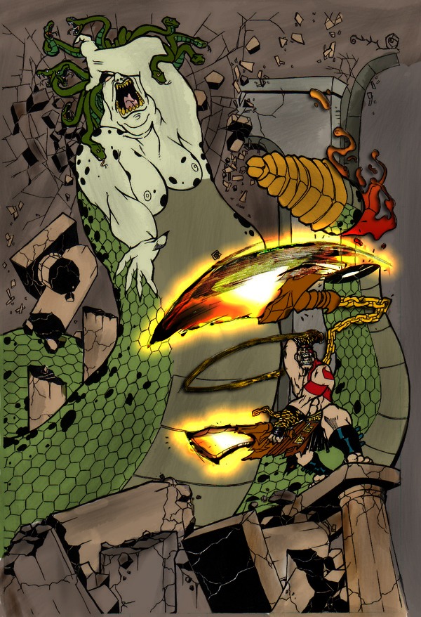 euryale female god_of_war gorgon greek_mythology kratos nipples rule34 tagme